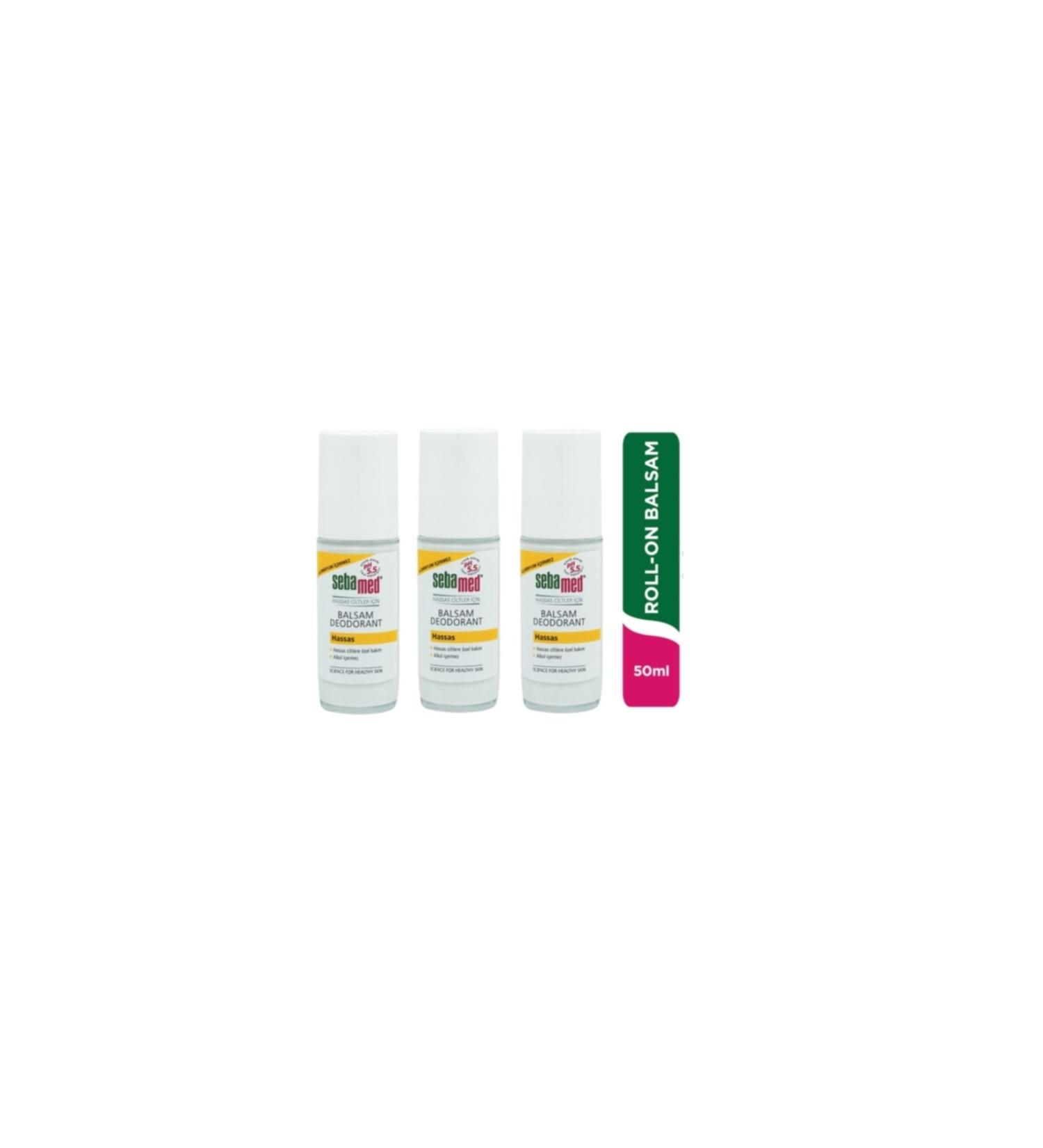 Sebamed Aluminum Free Roll On Sensitive 50 ml x3