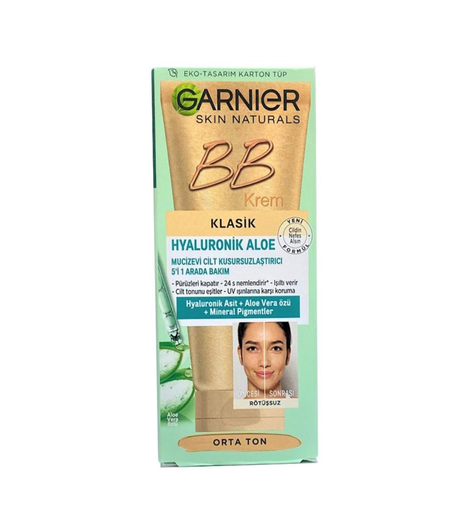 Garnier Hyaluronic Aloe Miraculous Skin Perfector 5 in 1 Care Cream Medium Tone 50 ml - Buy Online on GoSupps.com