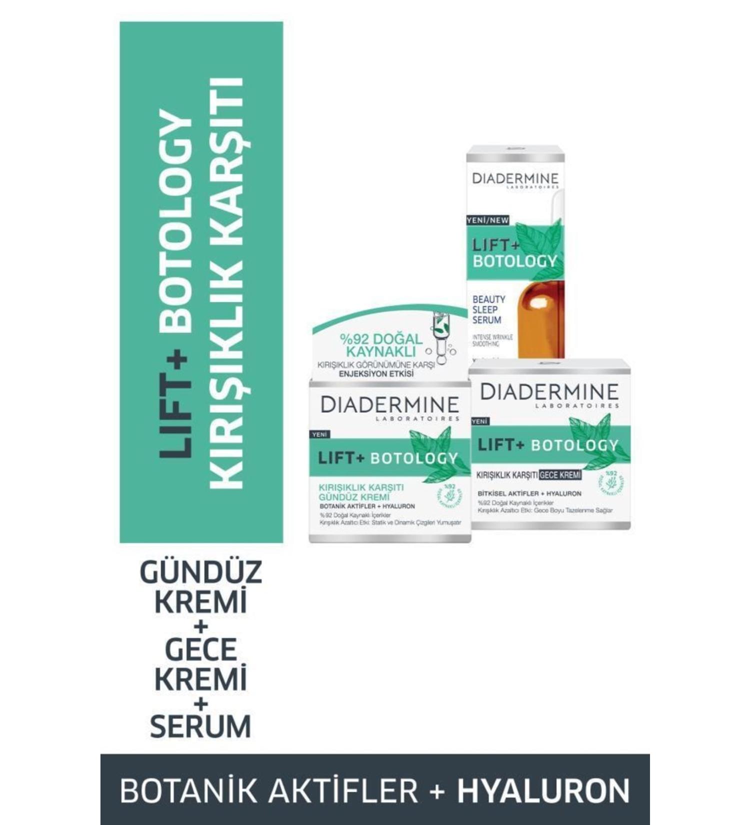 Diadermine Lift+ Botology Anti-Wrinkle Serum 30 Ml + Day Cream 50 Ml + Night Cream 50 Ml - Buy Online on GoSupps.com
