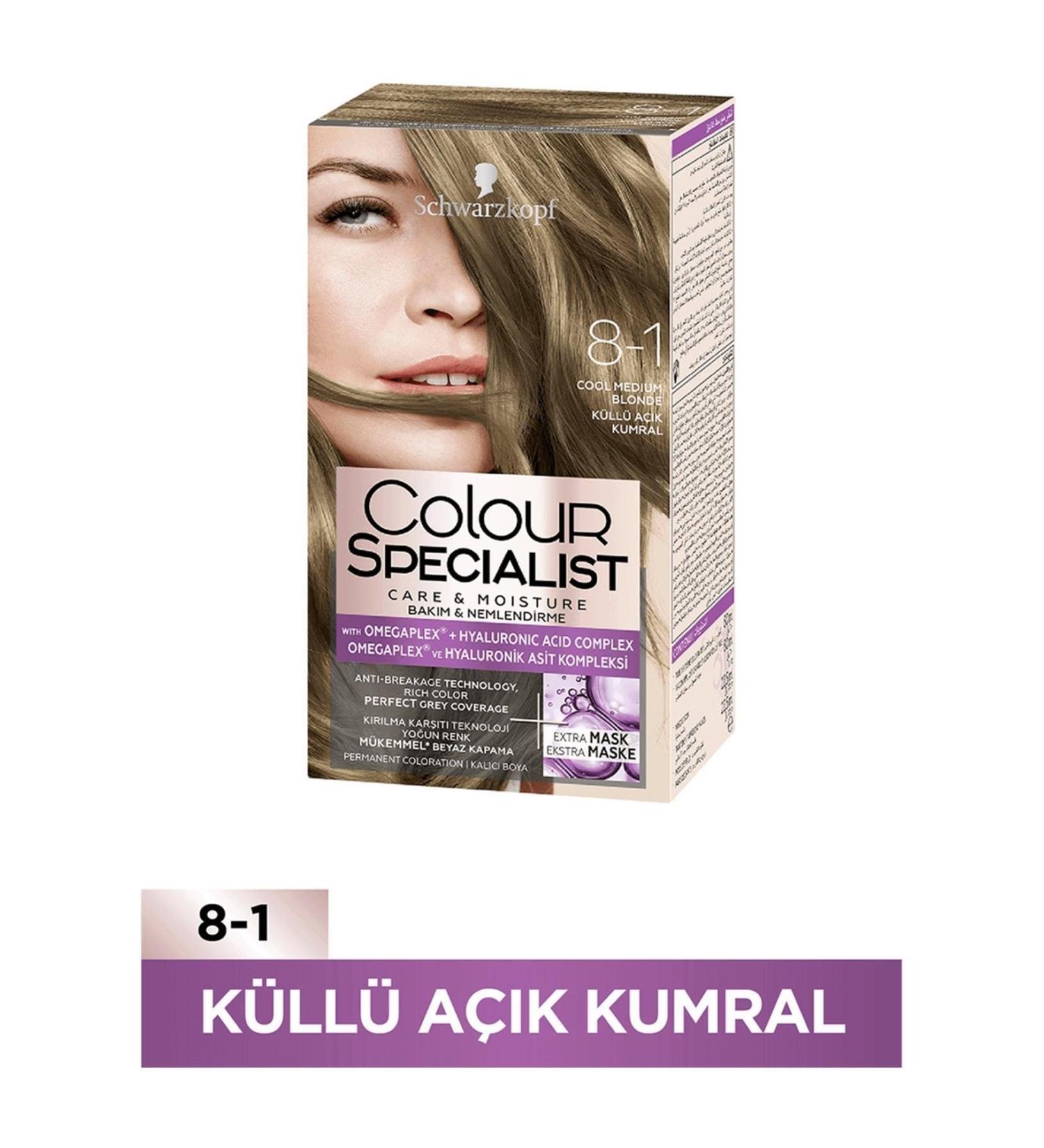 Schwarzkopf Brand: Colour Specialist Hair Dye 8-1 Ash Light Blonde Category: Hair Dye - Buy Online on GoSupps.com