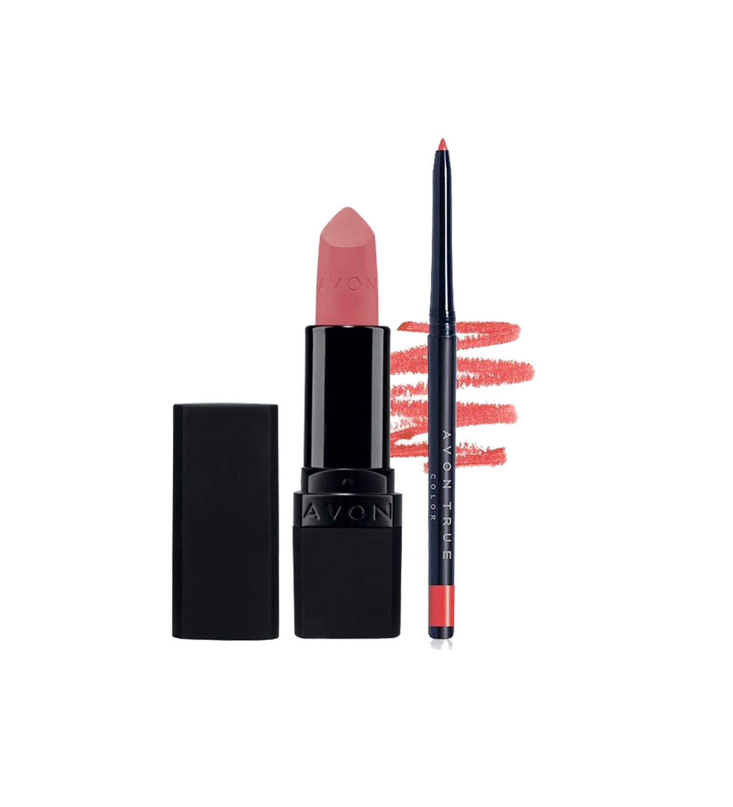 Avon Ultra Matte Lipstick Pure Pink Glimmerstick Lip Pencil Coral Desire
