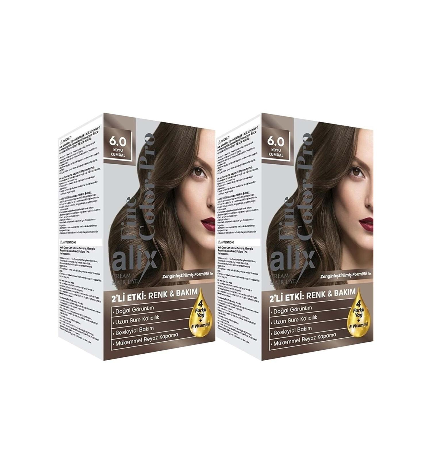 Alix 50 ml Kit Hair Dye 6.0 Dark Blonde 2 Piece Set