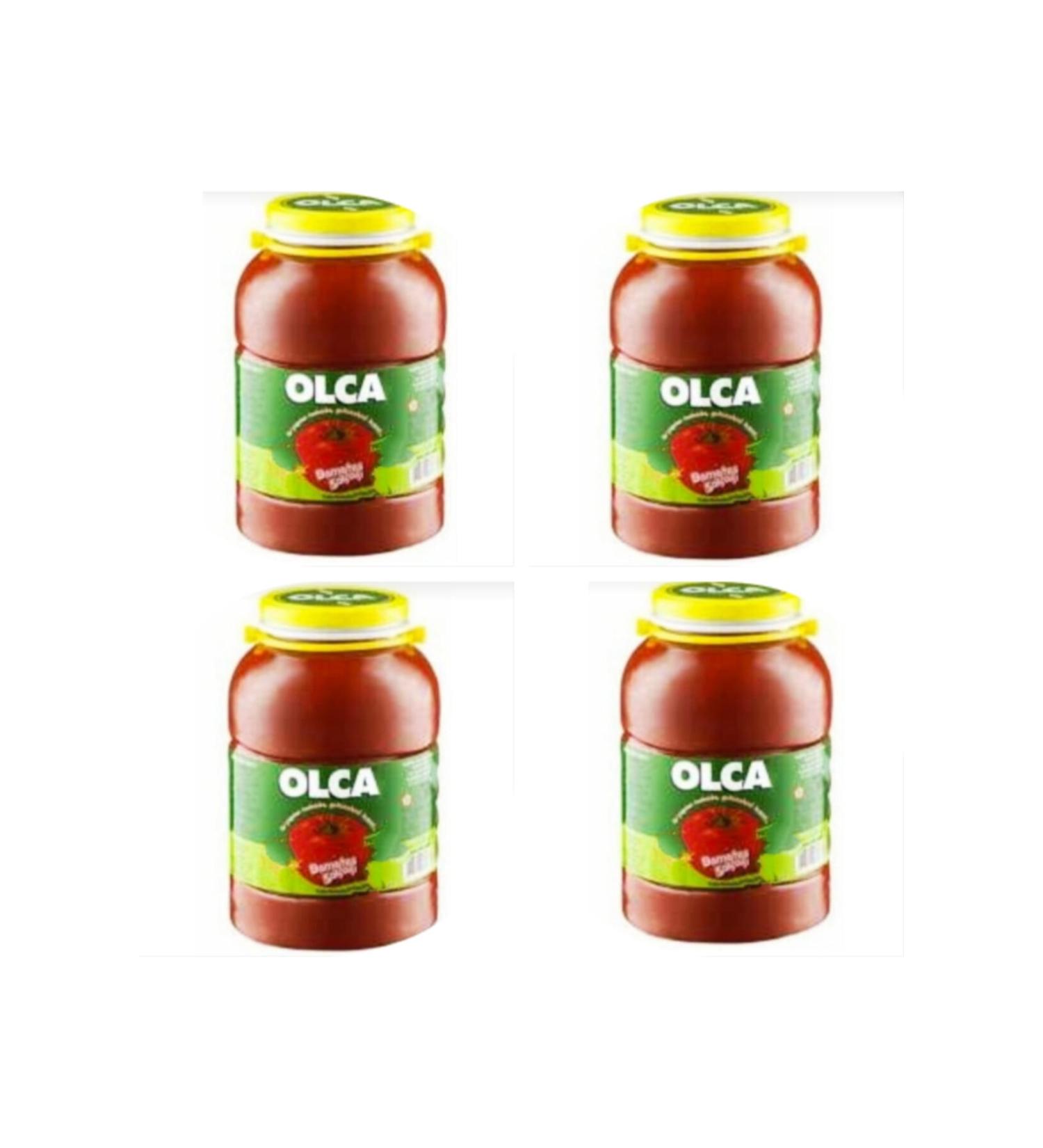 Olca Low Salt Tomato Paste 3000 gr Glass Pet X 4 Pieces New Crop