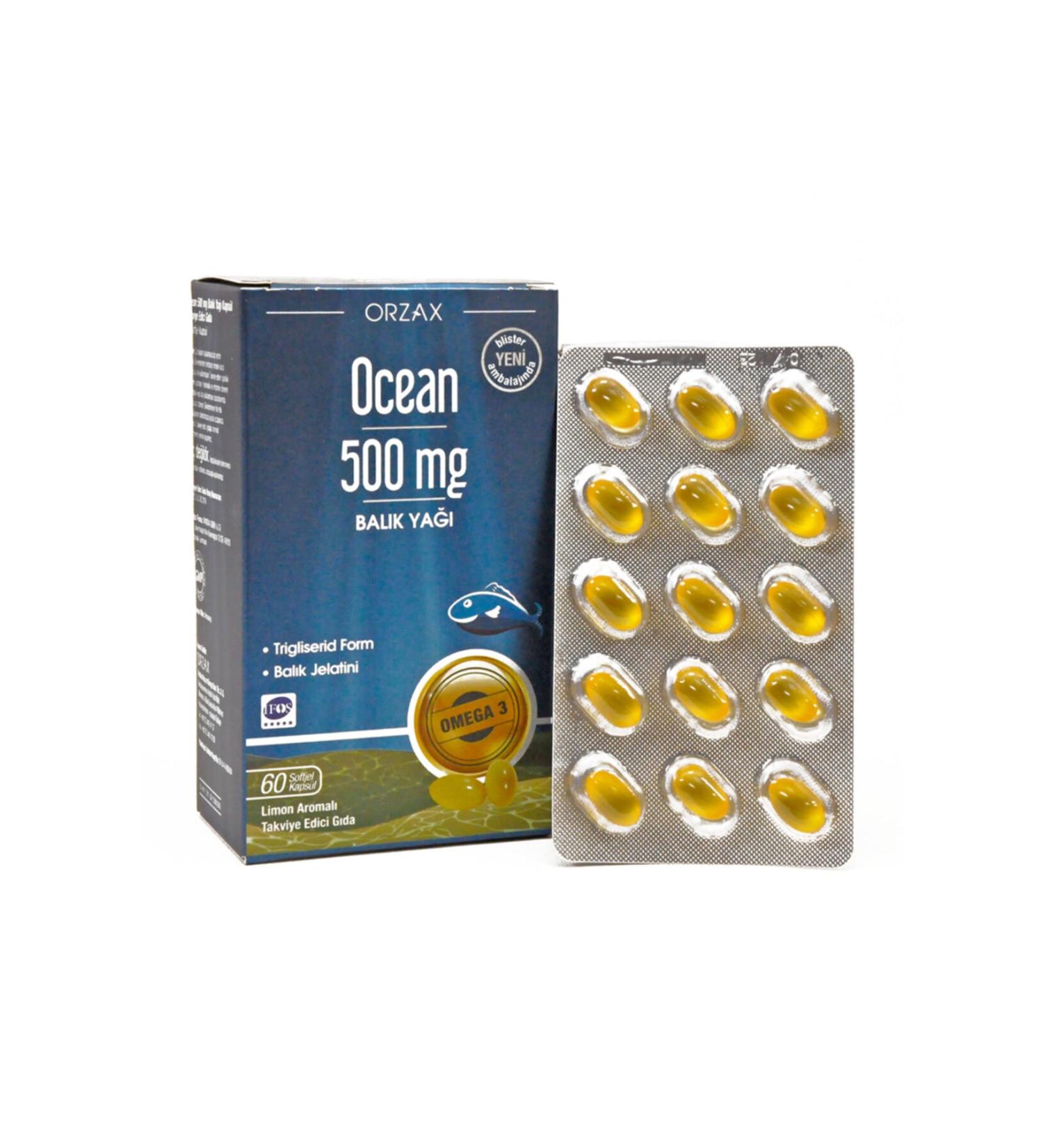 Ocean Orzax 500 Mg Fish Oil Lemon Flavored