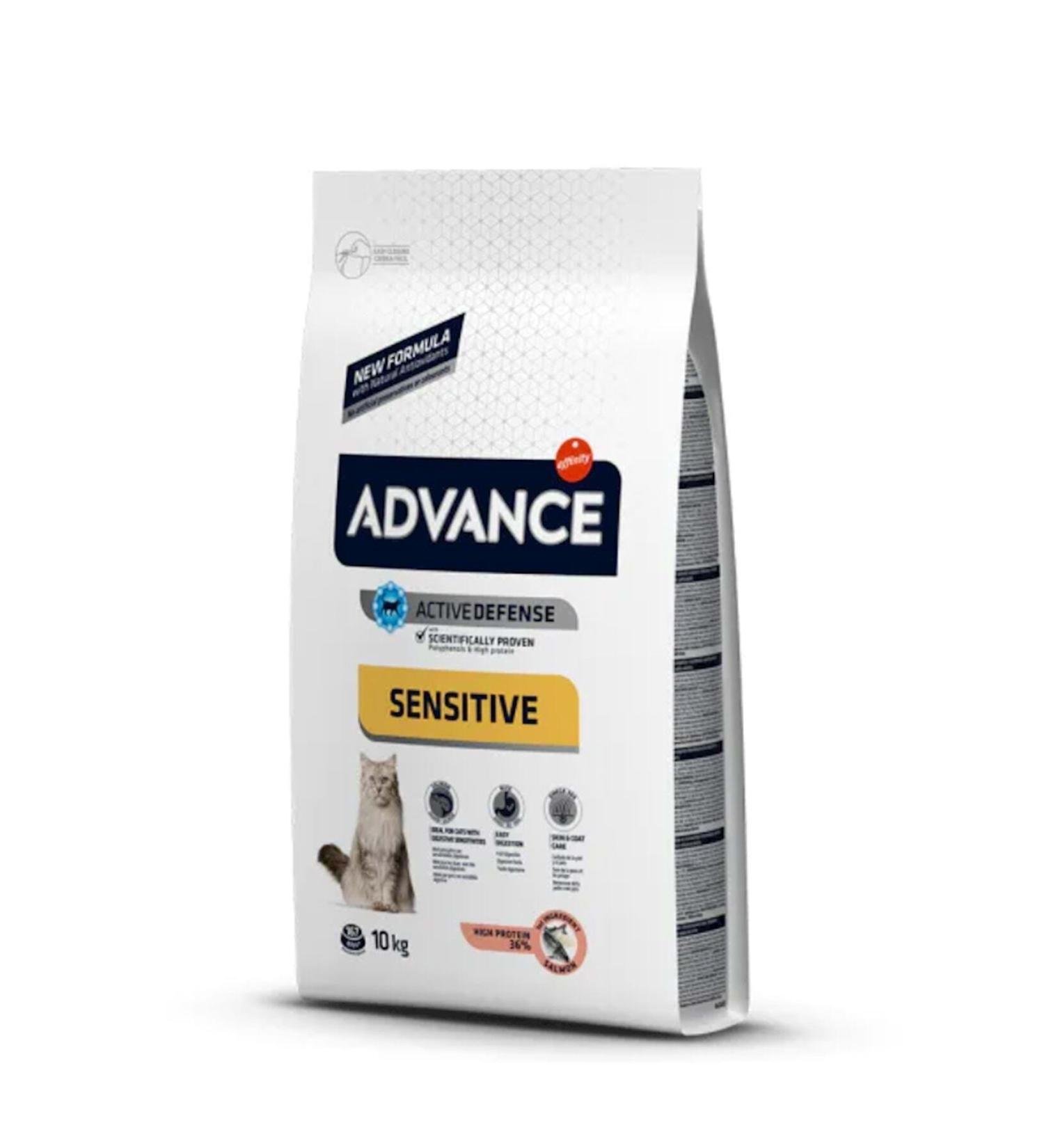 Advance Sensitive Adult Cat Food with Salmon 10 Kg