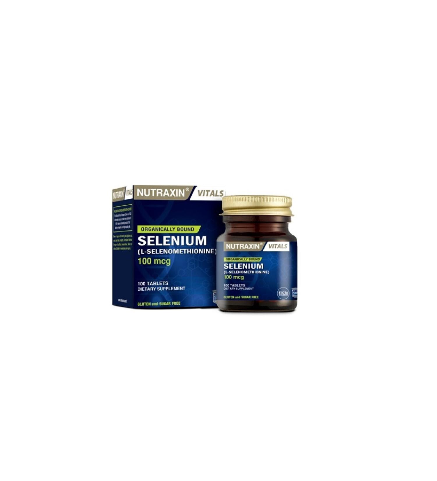 Nutraxin Mineral Supplement Selenium 100 Mcg 100 Tablets