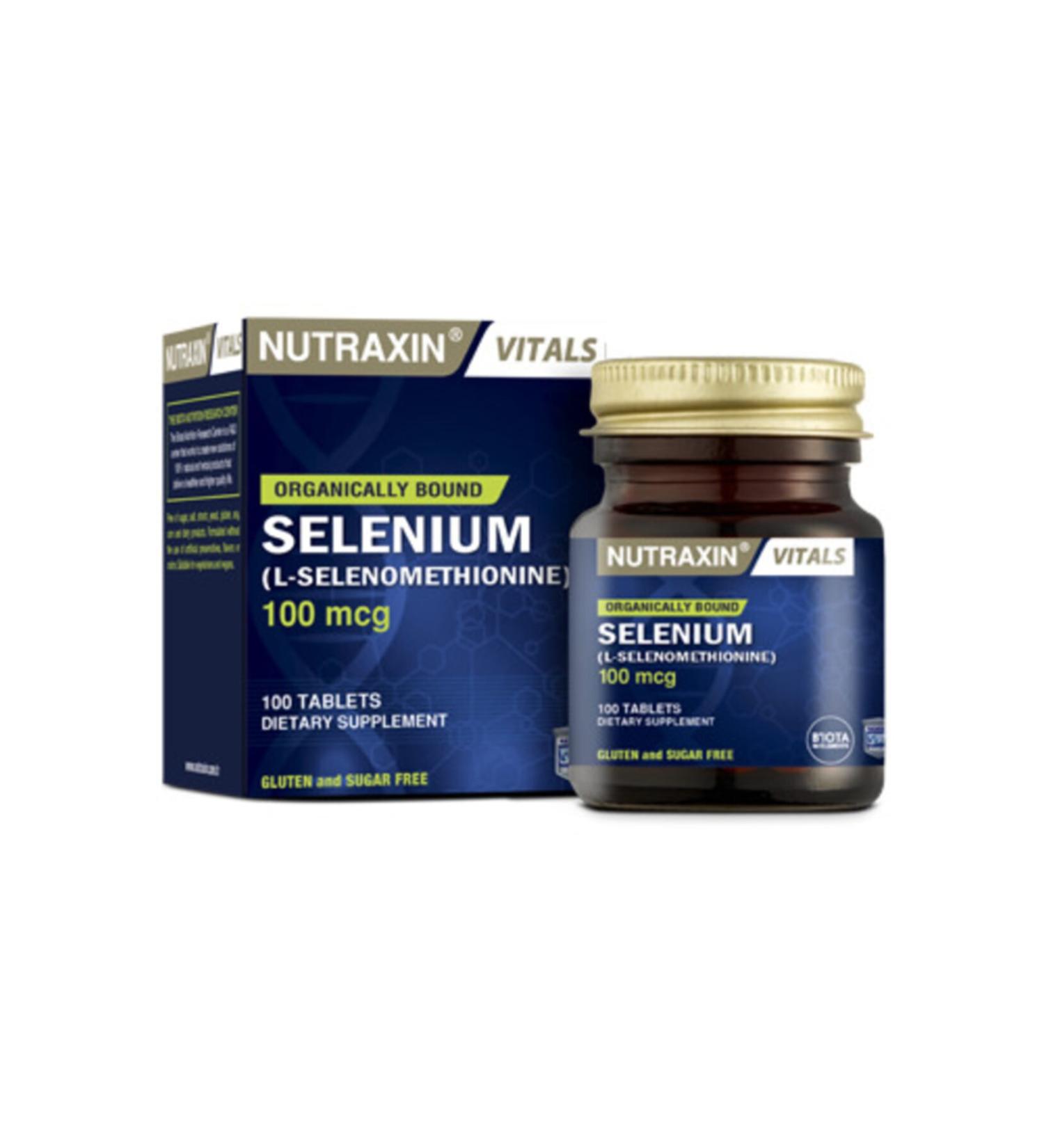 Nutraxin Mineral Supplement Selenium 100 Mcg 100 Tablets