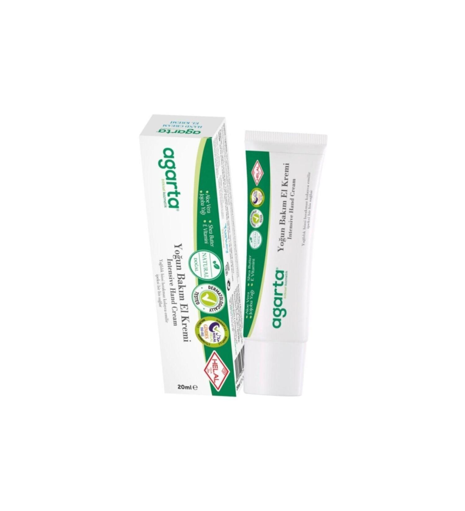 Agarta Natural Moisturizing Intensive Care Hand Cream 20 ml (3 Pieces)