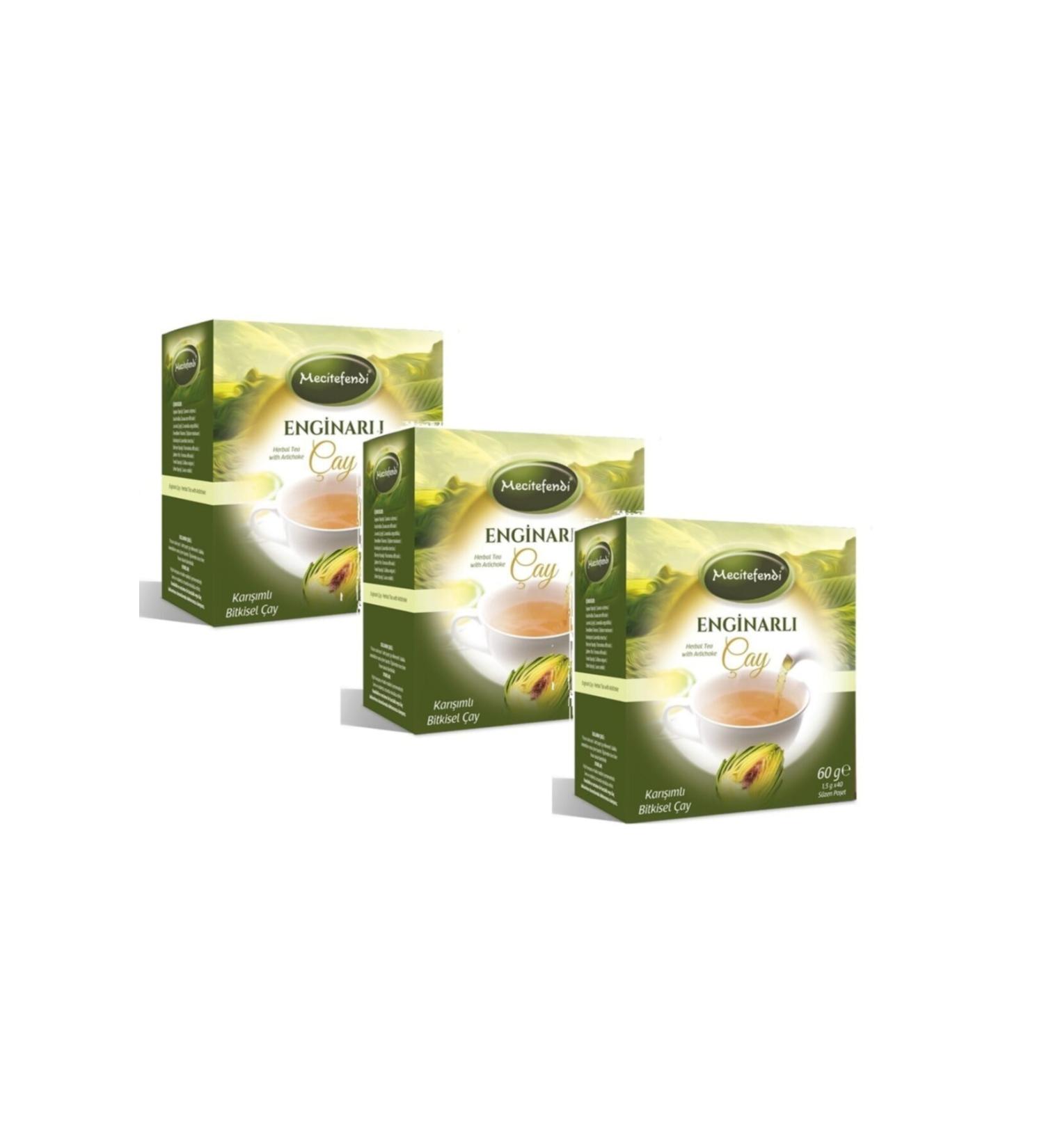Mecit Efendi 3 Pieces Artichoke Leaf Tea (40 Filter Bags)