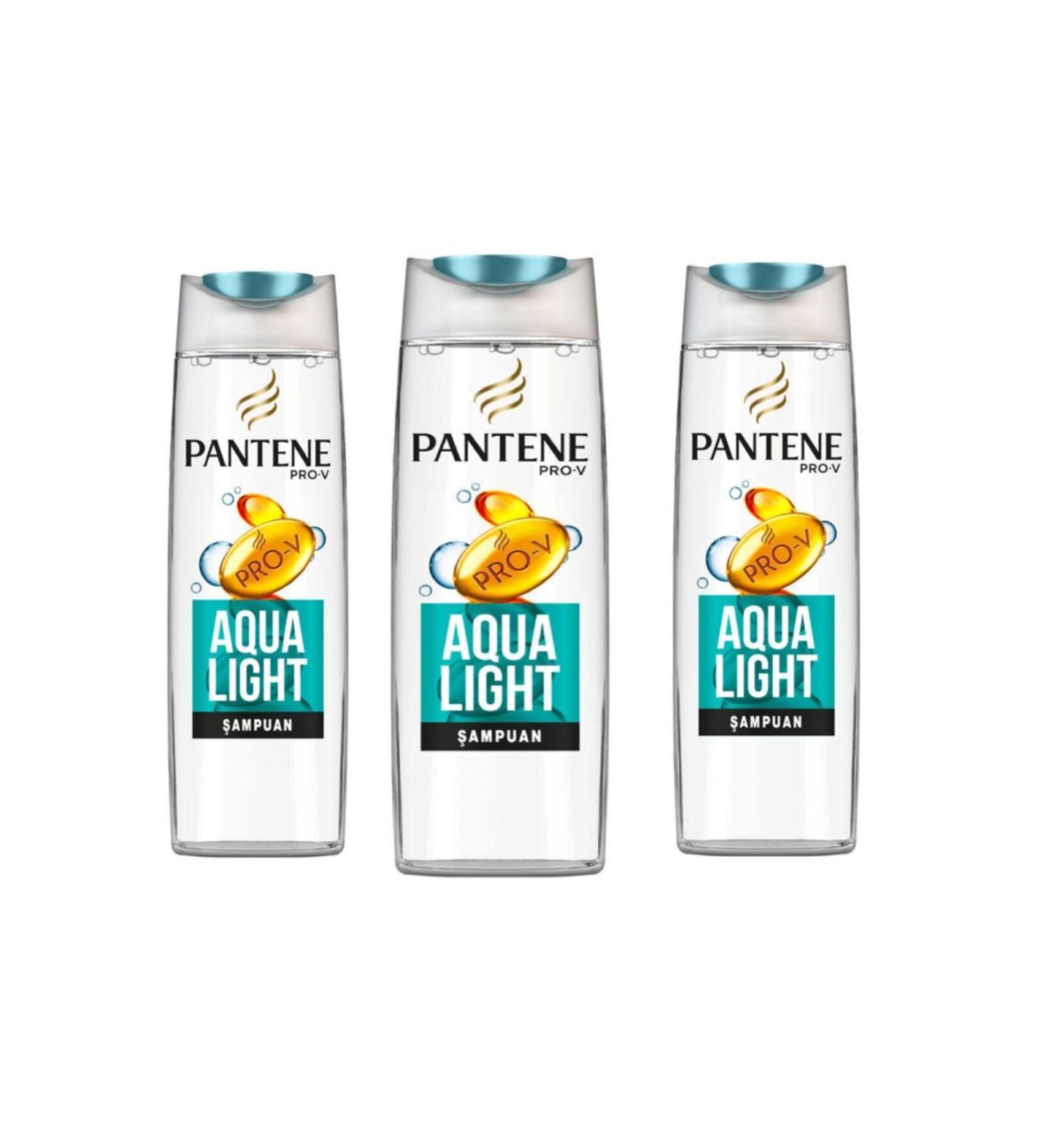 Pantene 400 Ml 3-pack Aqualight Shampoo 400 Ml