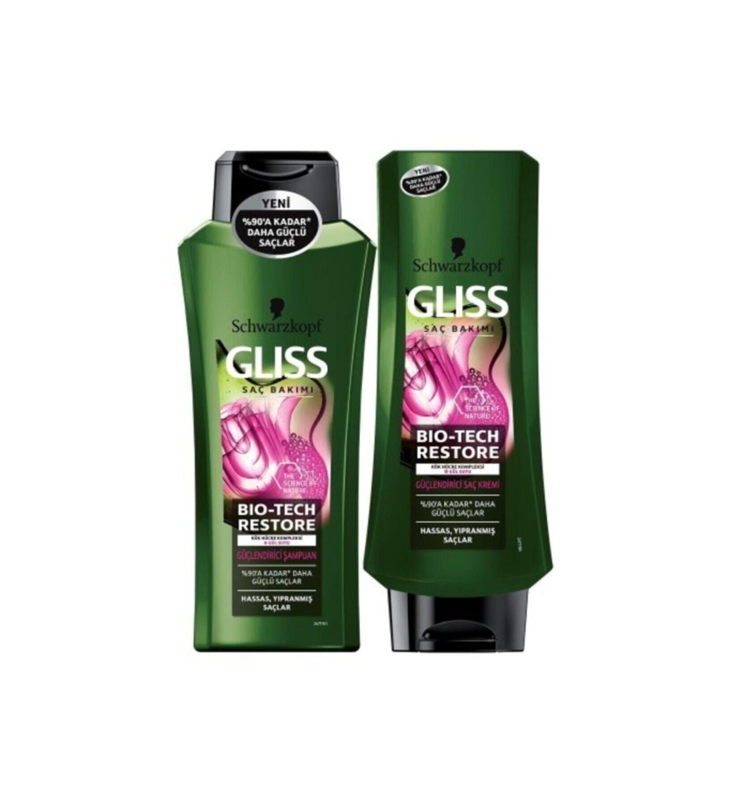 Gliss Bio-tech Restore Strengthening Shampoo 360 ml Bio-tech Restore Strengthening Conditioner 360 ml