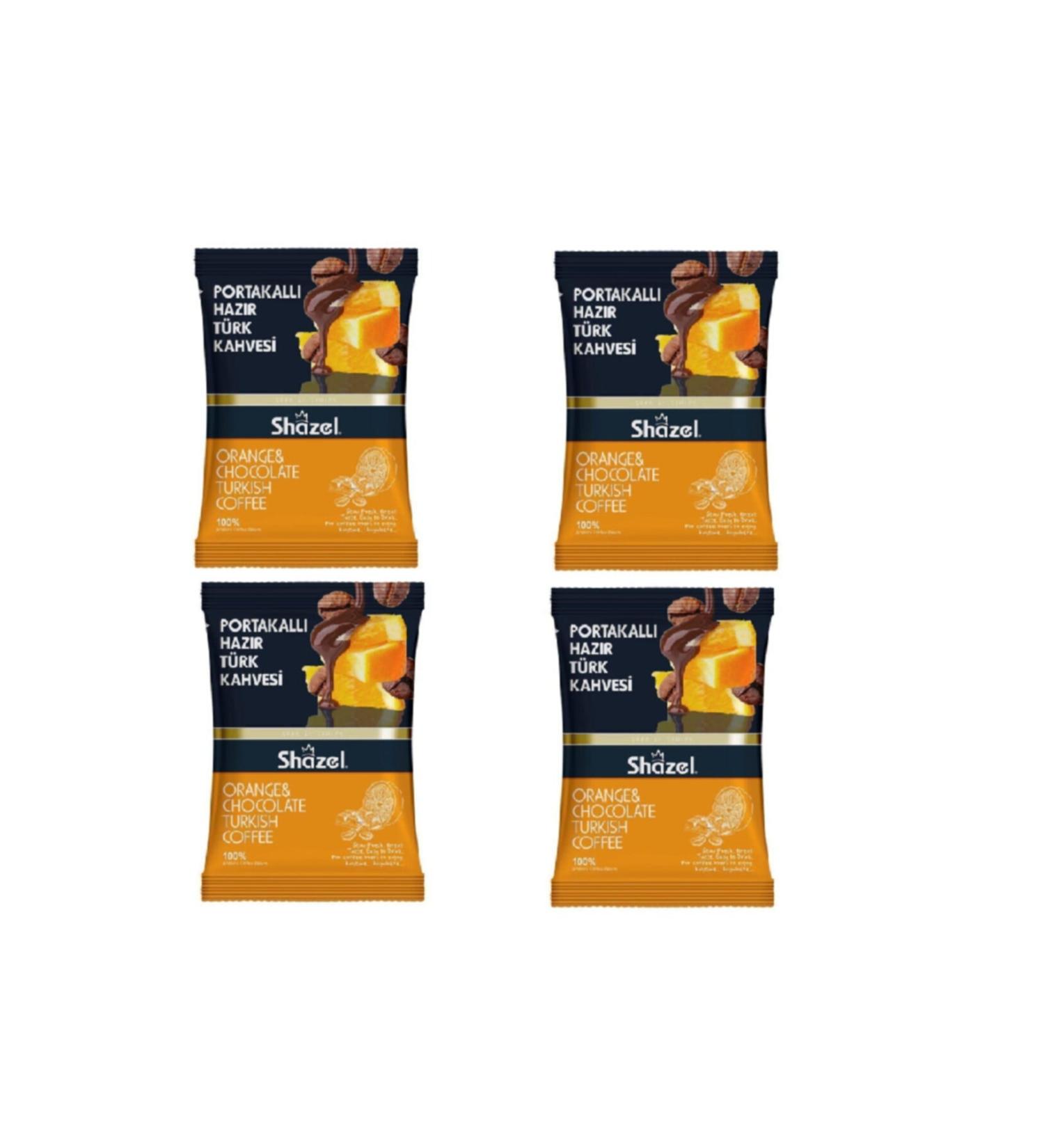 Shazel Orange Turkish Coffee 4-Pack