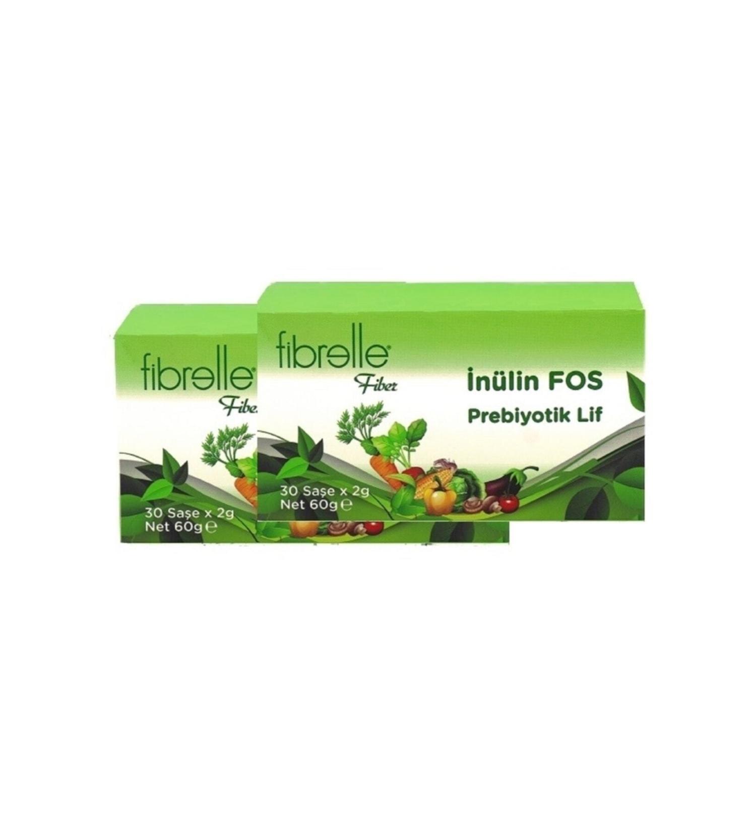Fibrelle Inulin Fos Prebiotic Fiber 2 gr Sachet 30 Pieces Box 2 Pieces