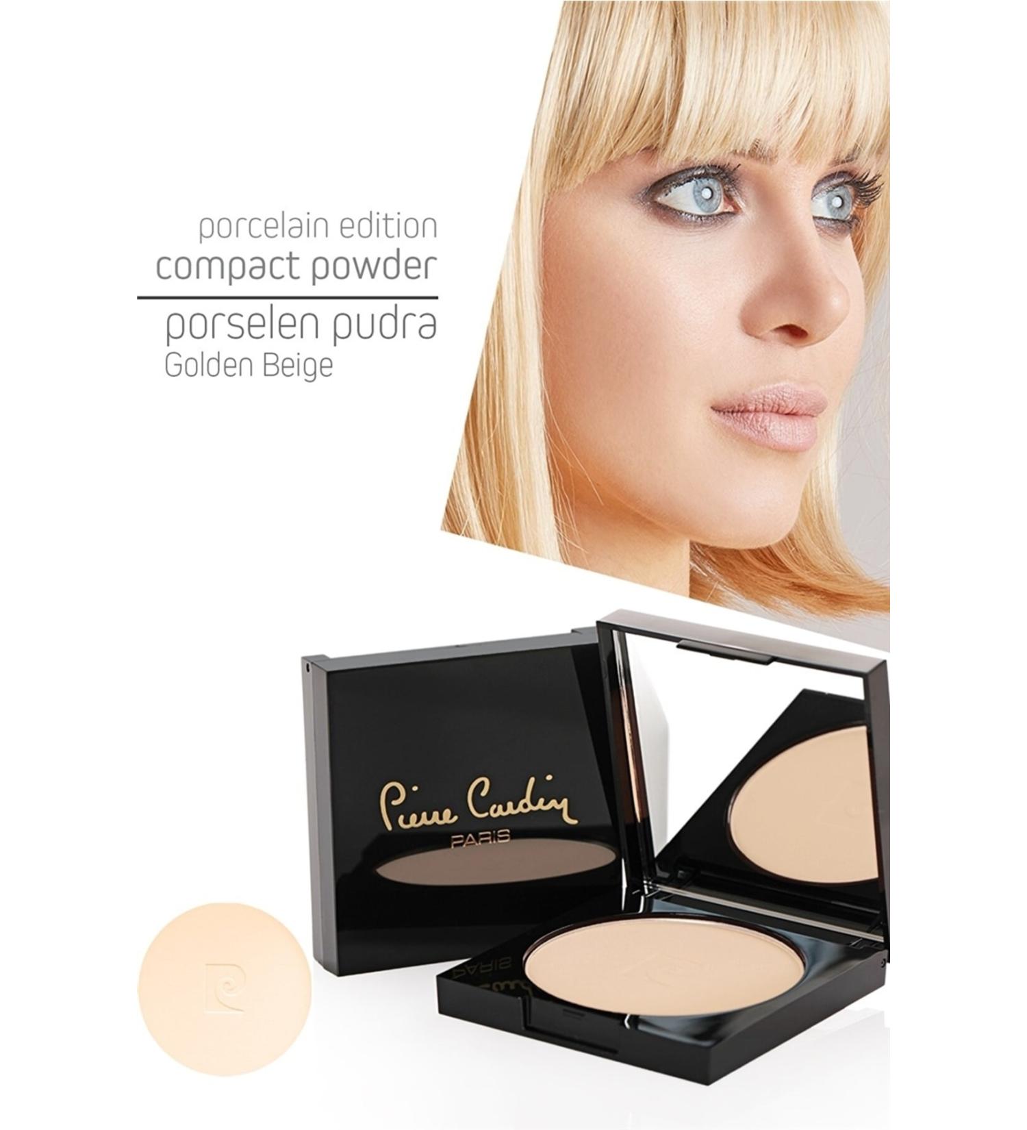 Pierre Cardin Porcelain Edition Compact Powder Golden Beige Powder - Buy Online on GoSupps.com