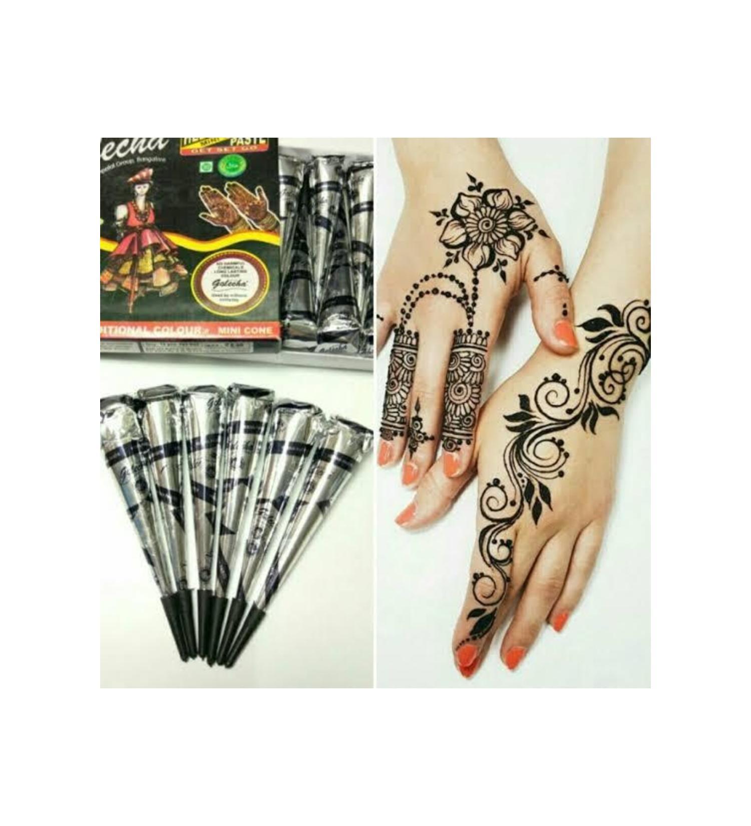 Sehnaaz Patterned Indian Henna 1 Piece