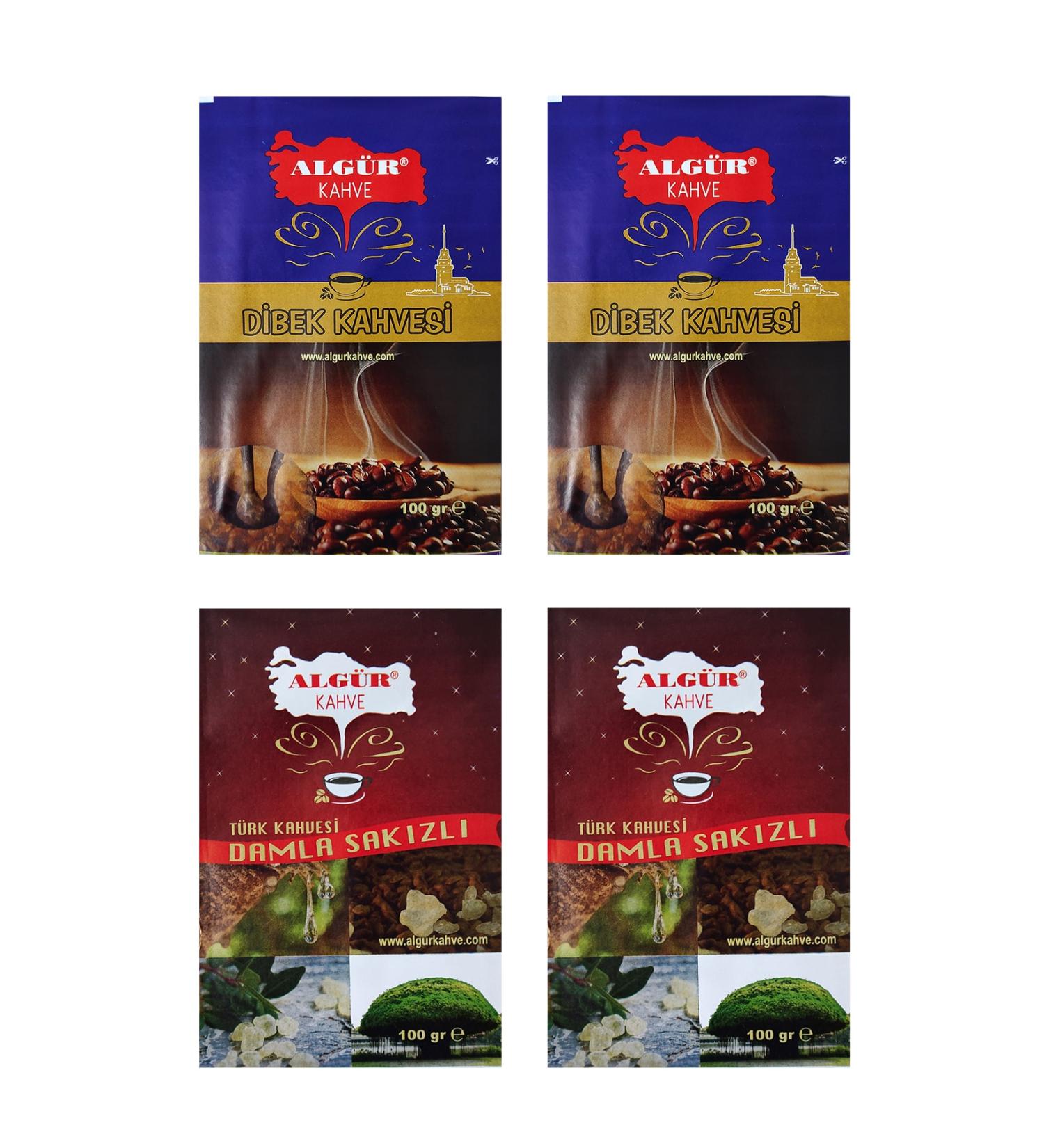 ALG R KAHVE Dibek Coffee 2 Pieces 100gr Mastic Turkish Coffee 2 Pieces 100gr