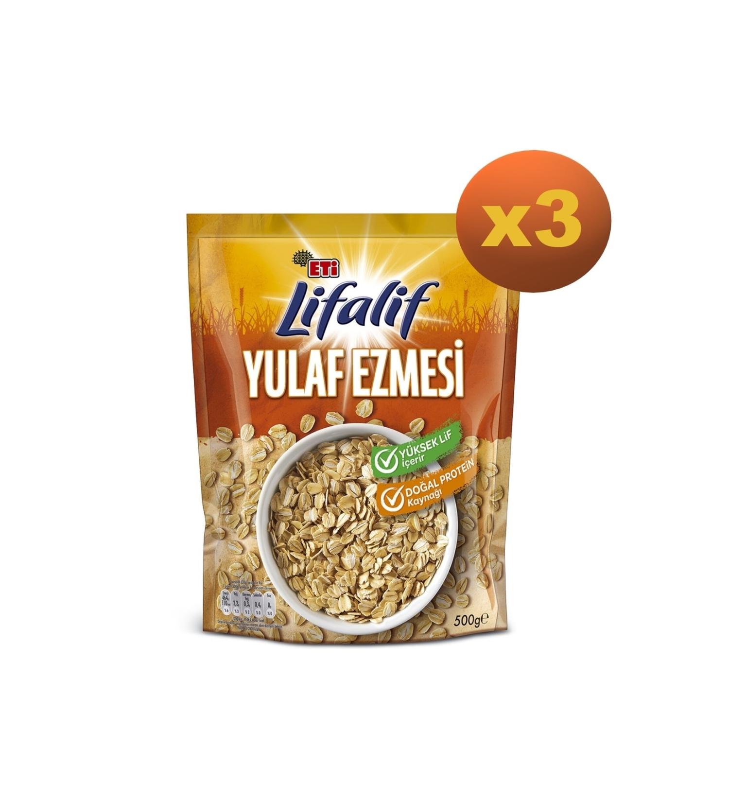 Eti Lifalif Oatmeal 500 Gr X 3 Packs