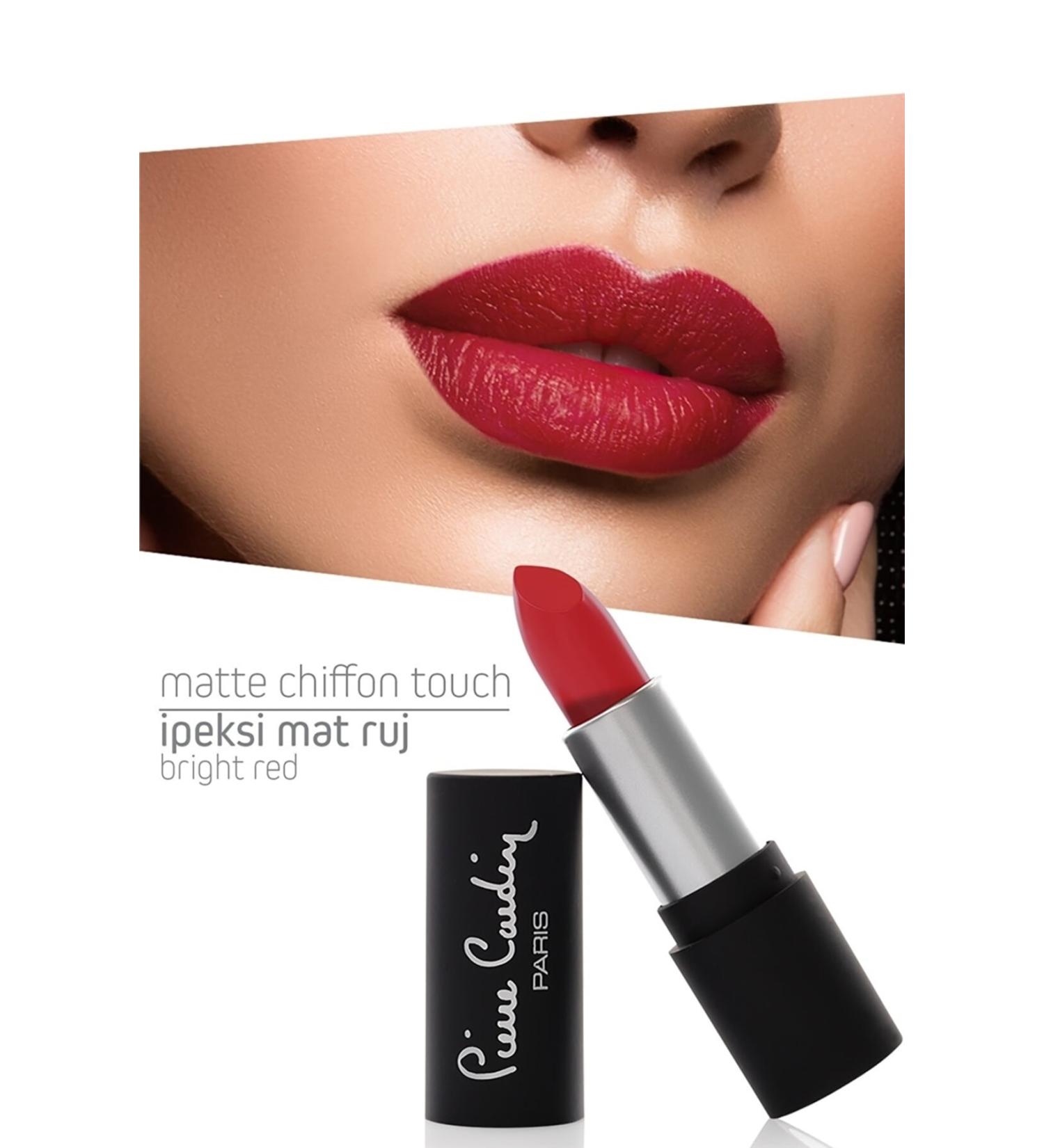 Pierre Cardin Matte Chiffon Touch Lipstick - Bright Red -189 - Buy Online on GoSupps.com