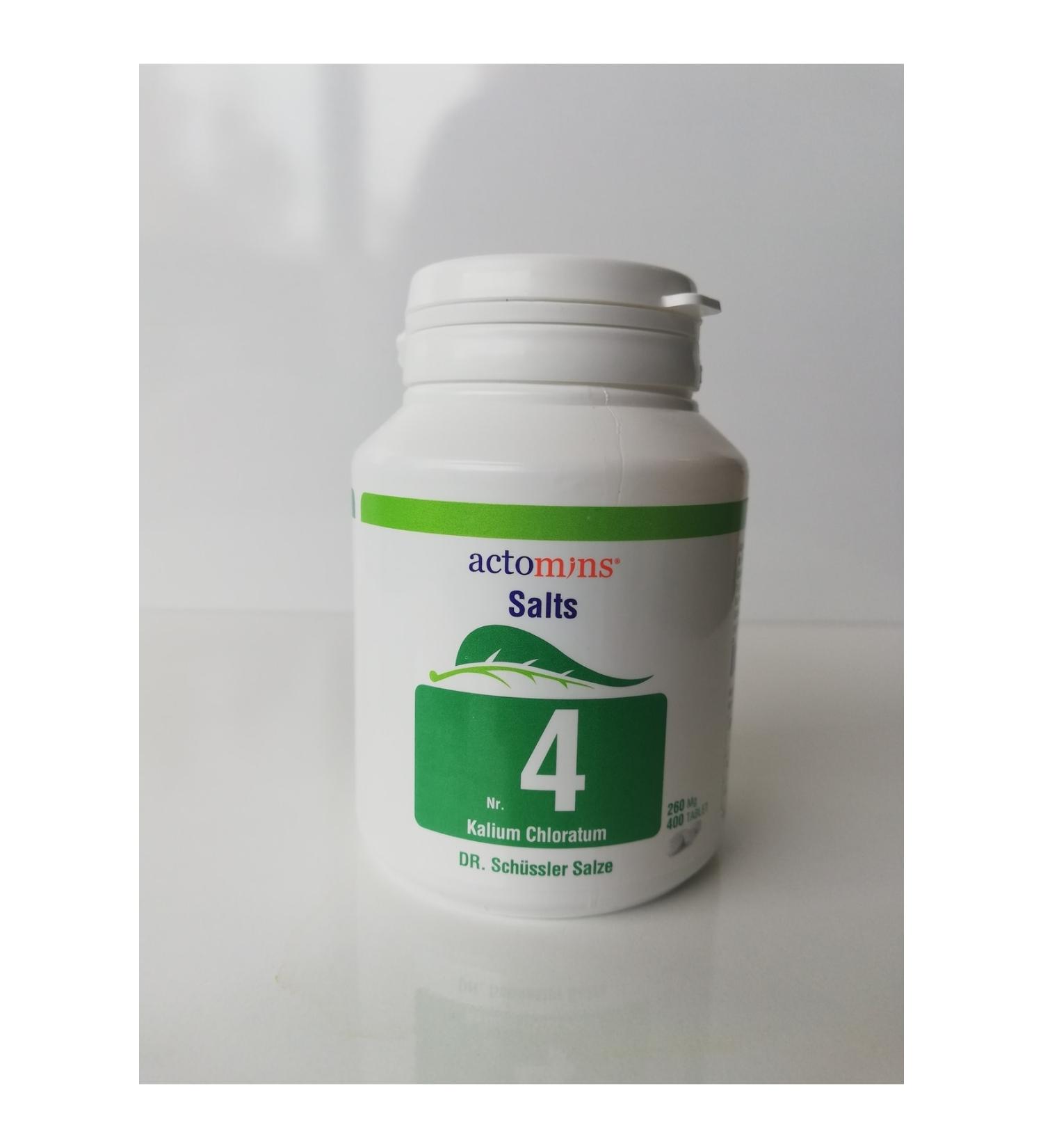 Actomines Dr.sch ssler Salts Nr.4 Kalium Chloratum 400 Tablets