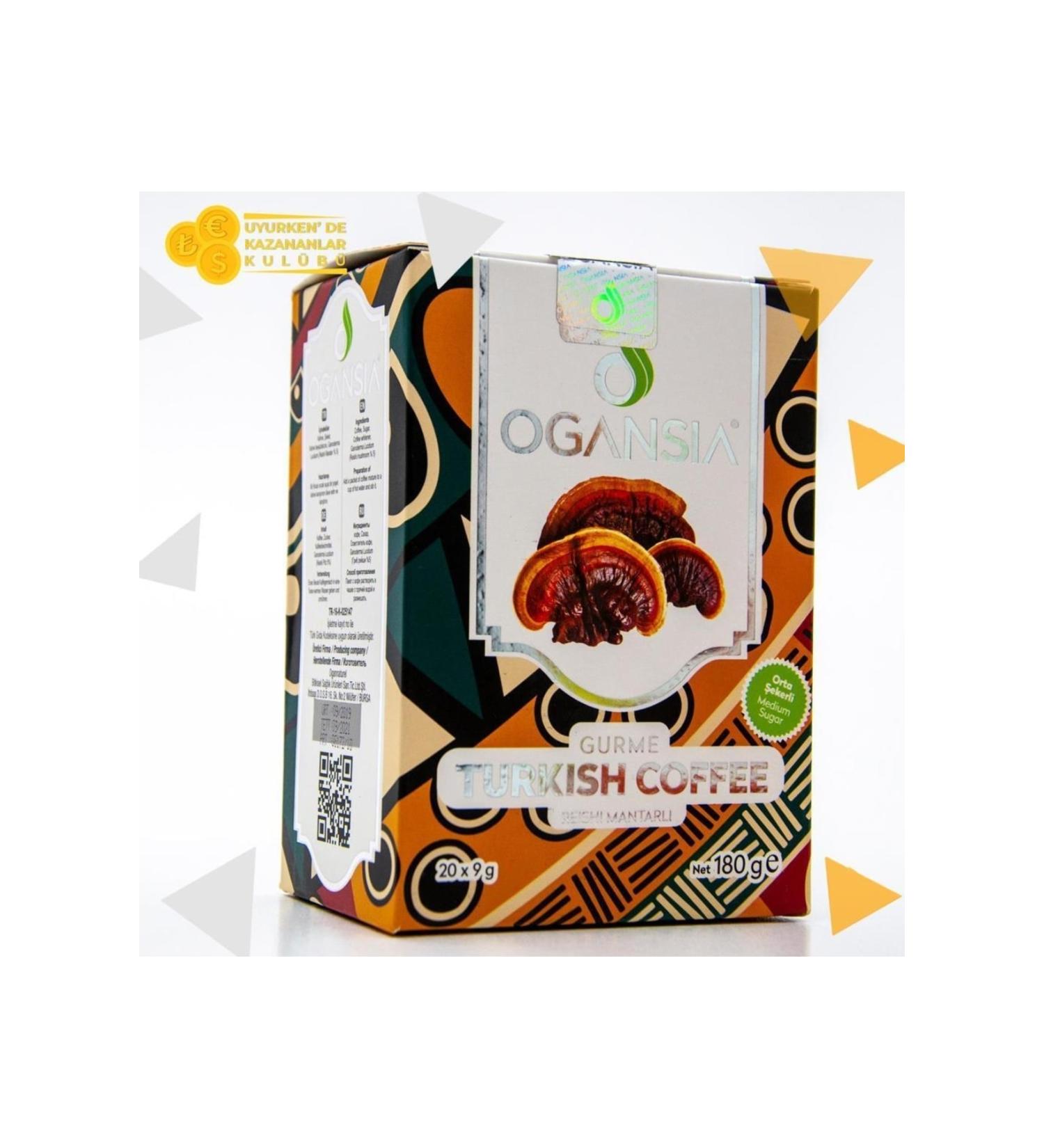 Ogansia Turkish Coffee with Sugar 20 Bags 1 Pack Unique Taste