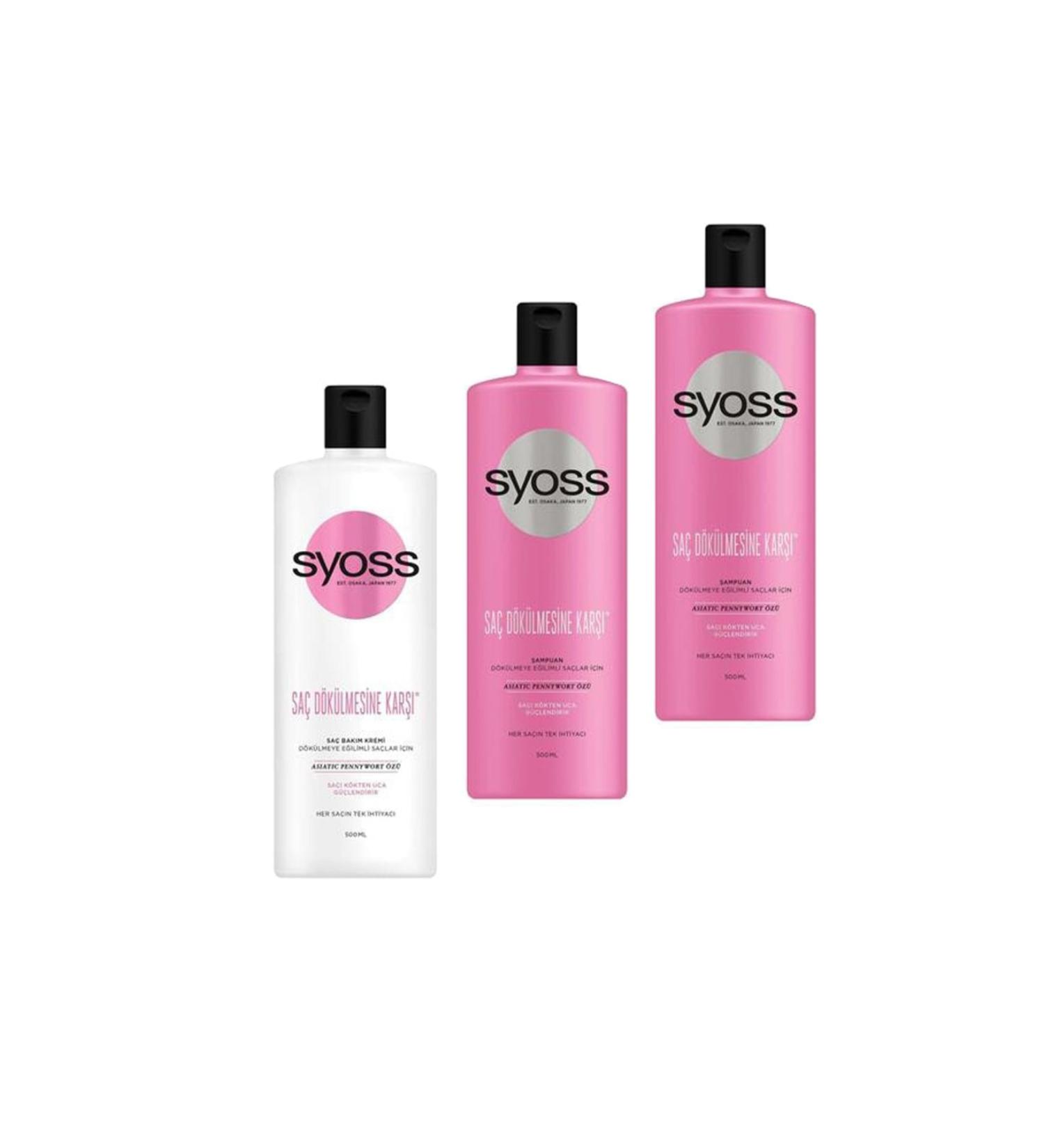 Syoss Anti Hair Loss 2 Shampoo Hair Conditioner 500 Ml3 Piece Set