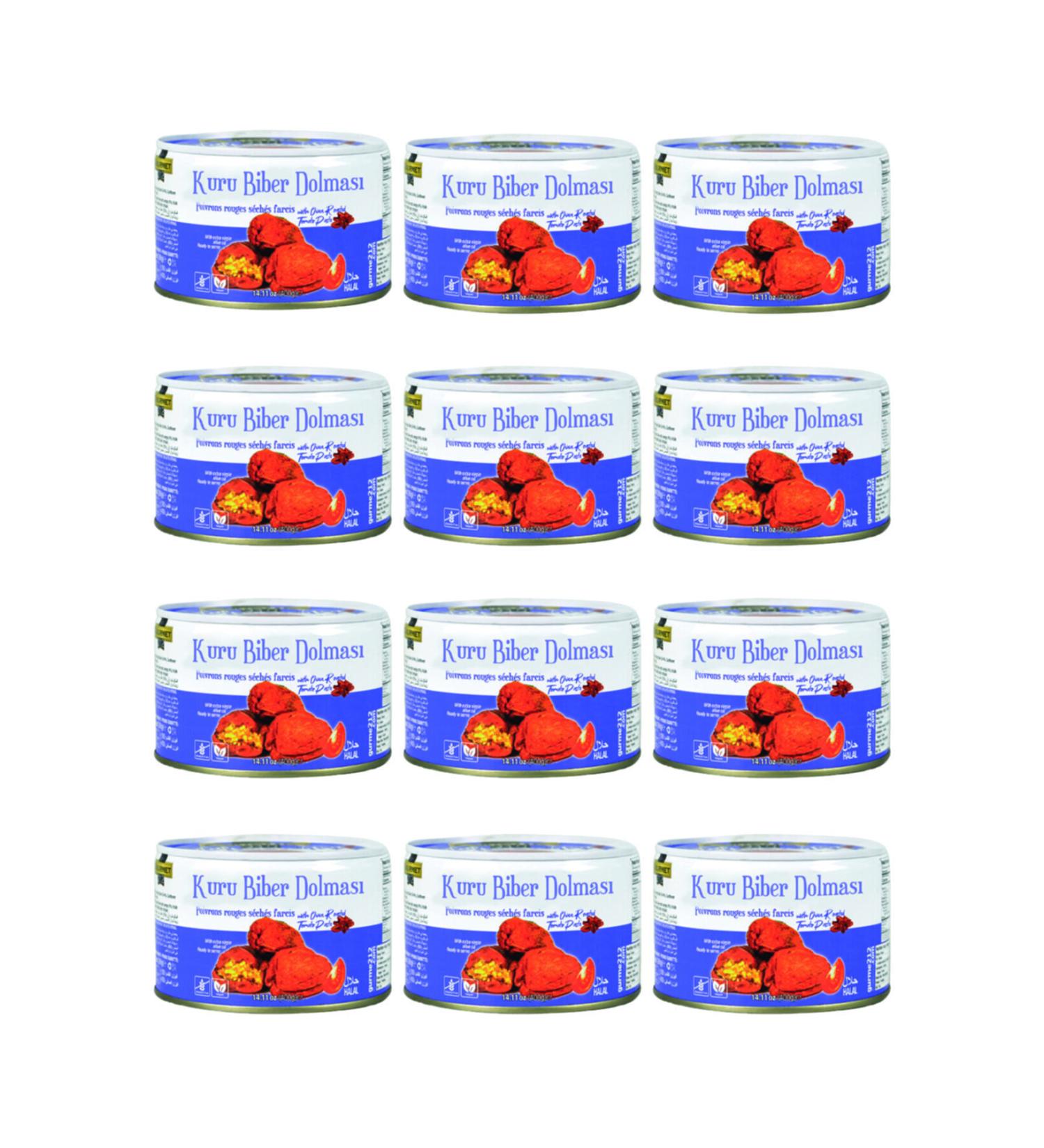 Stuffed Dried Peppers (red) Appetizer Snack (12 Pieces X 400gr)