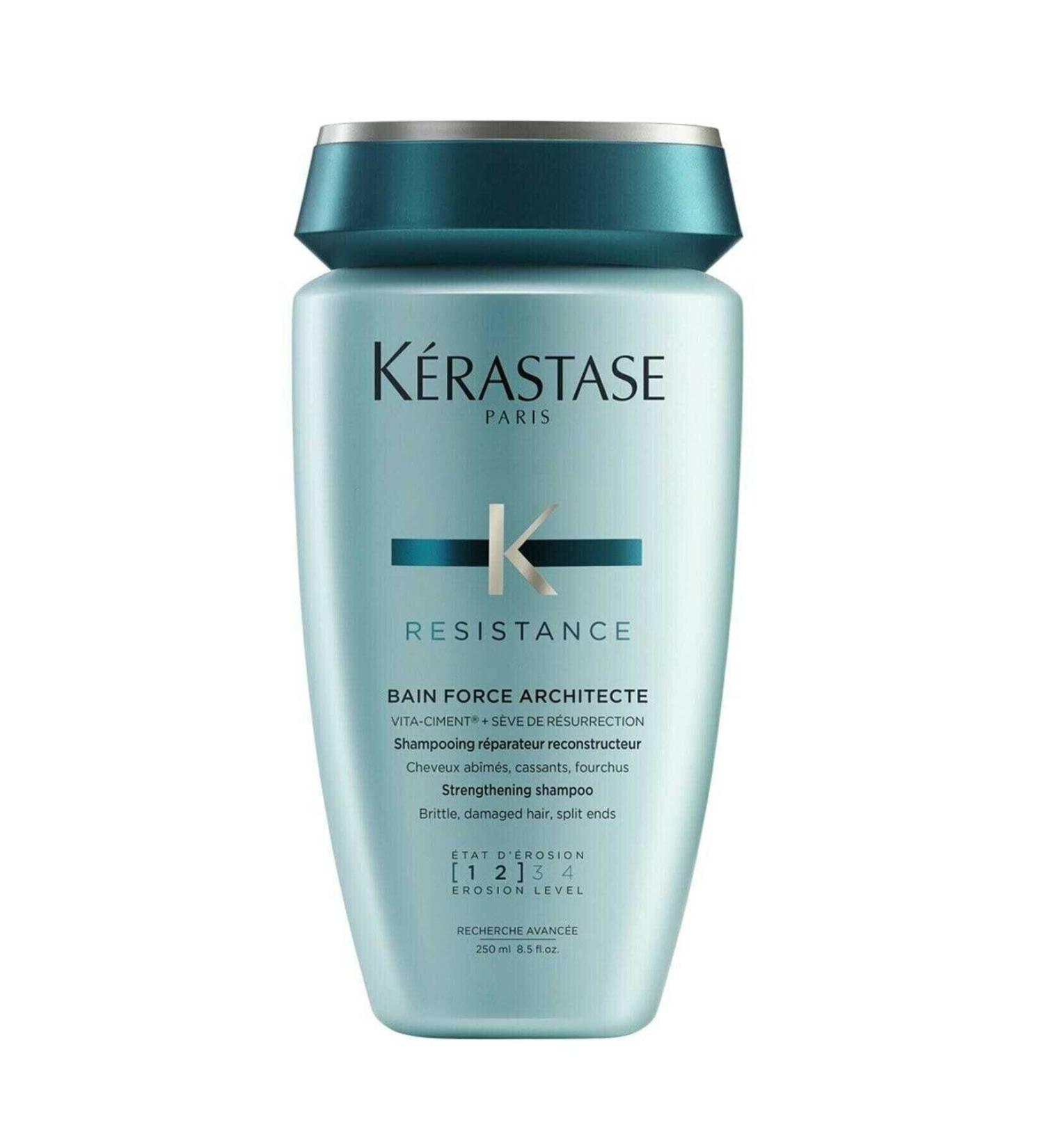 Kerastase Damaged Hair Shampoo (Wear Level 1-2) - Bain Force Architecte 250 Mll- New