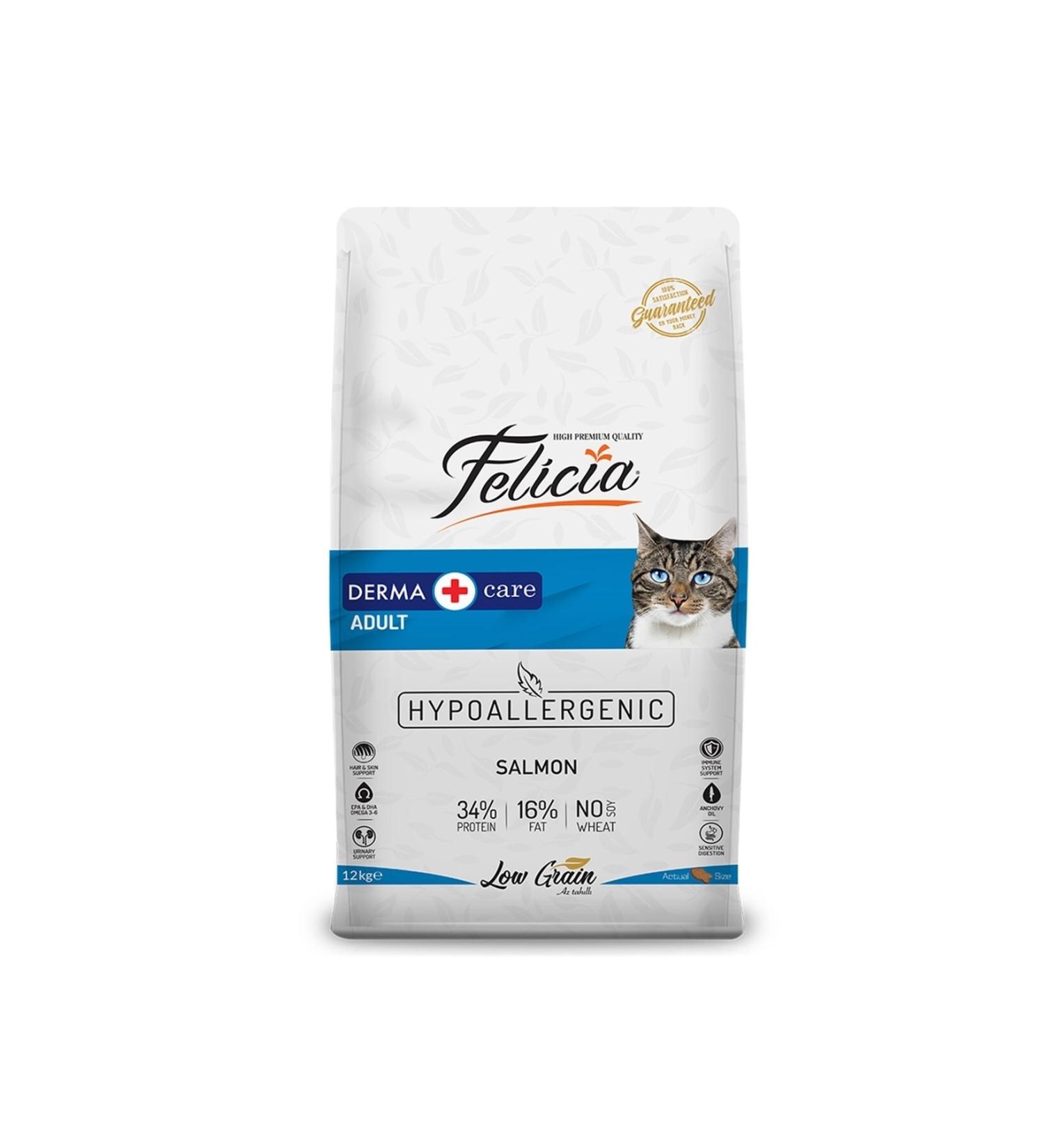 Felicia Hypoallergenic Salmon Low Grain Adult Cat Food 12 Kg