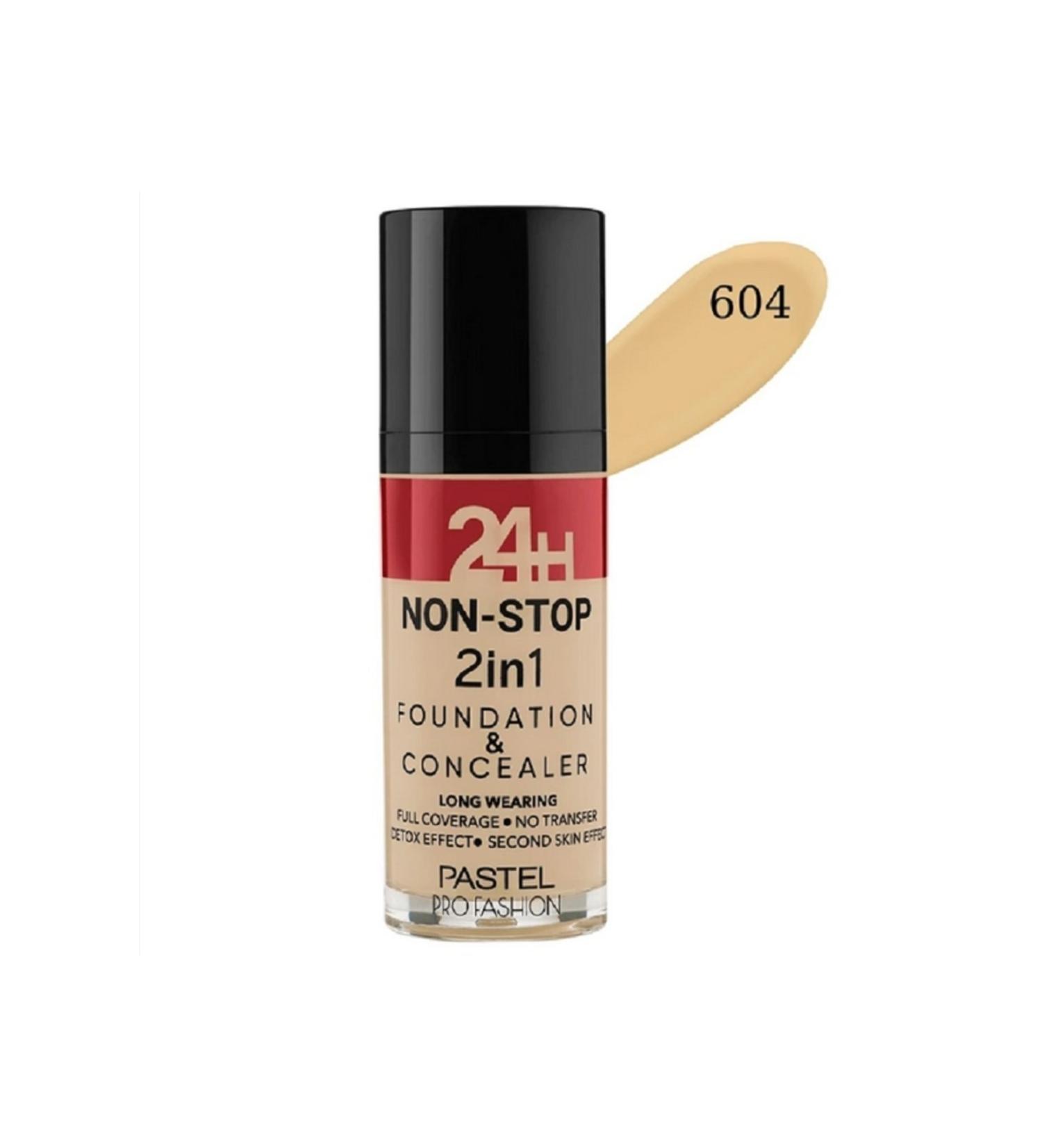 Pastel 24h Non-stop 2 In 1 Foundation And Concealer 601