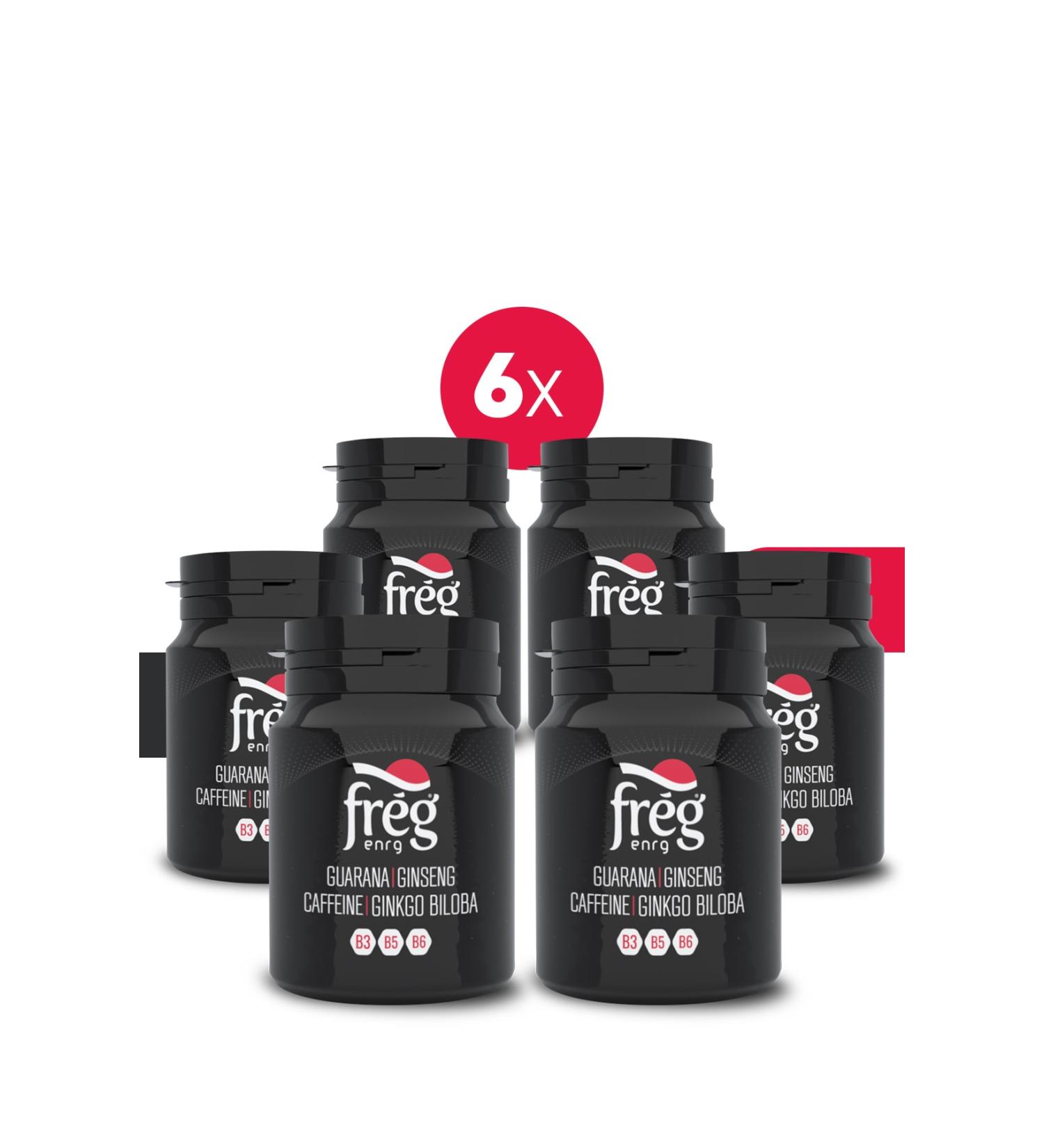 Fr g Freg Caffeinated Vitamin Energy Gum 6-pack Eco Pack / Sugar-free and Mint Flavored - Buy Online on GoSupps.com
