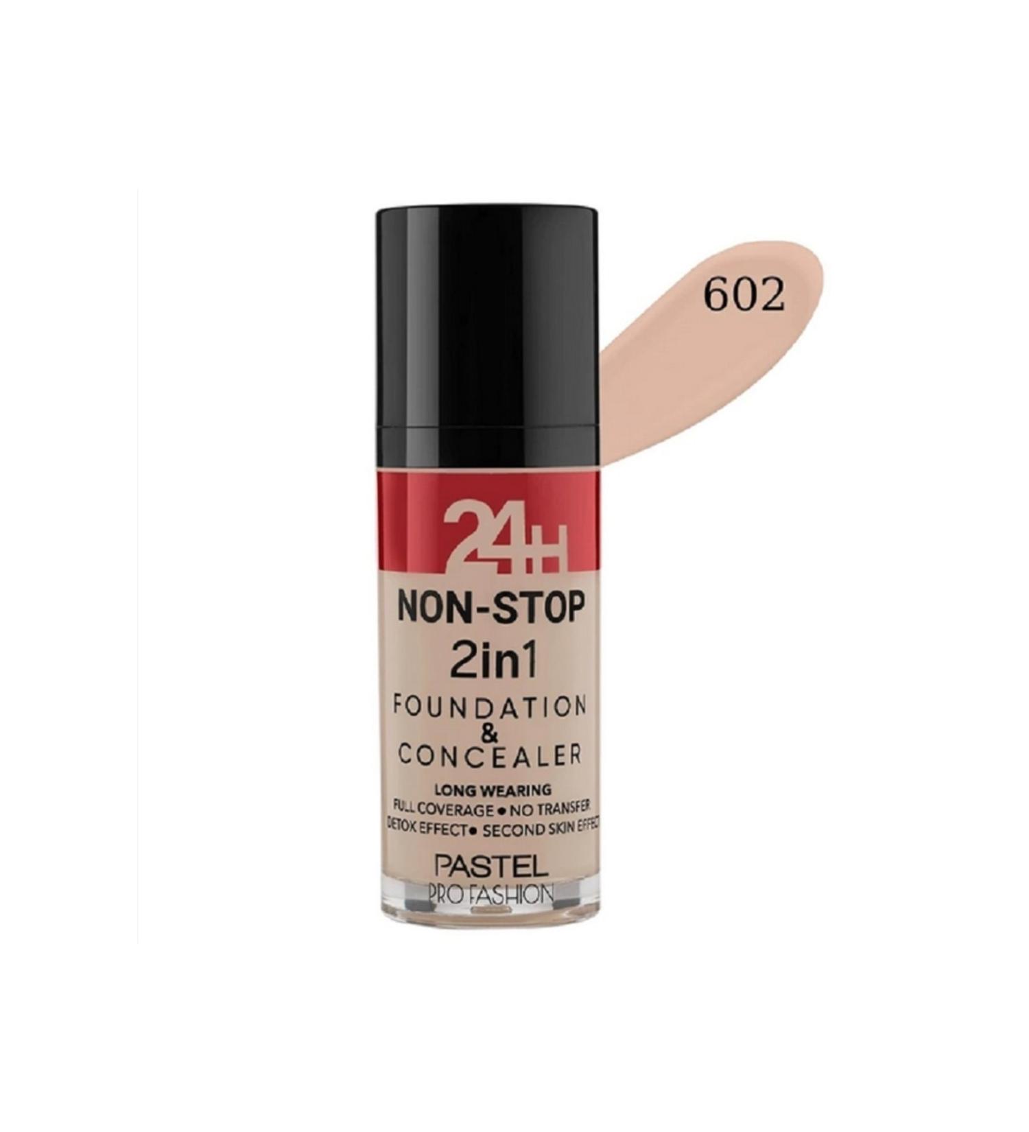 Pastel 24h Non-stop 2 In 1 Foundation And Concealer 601