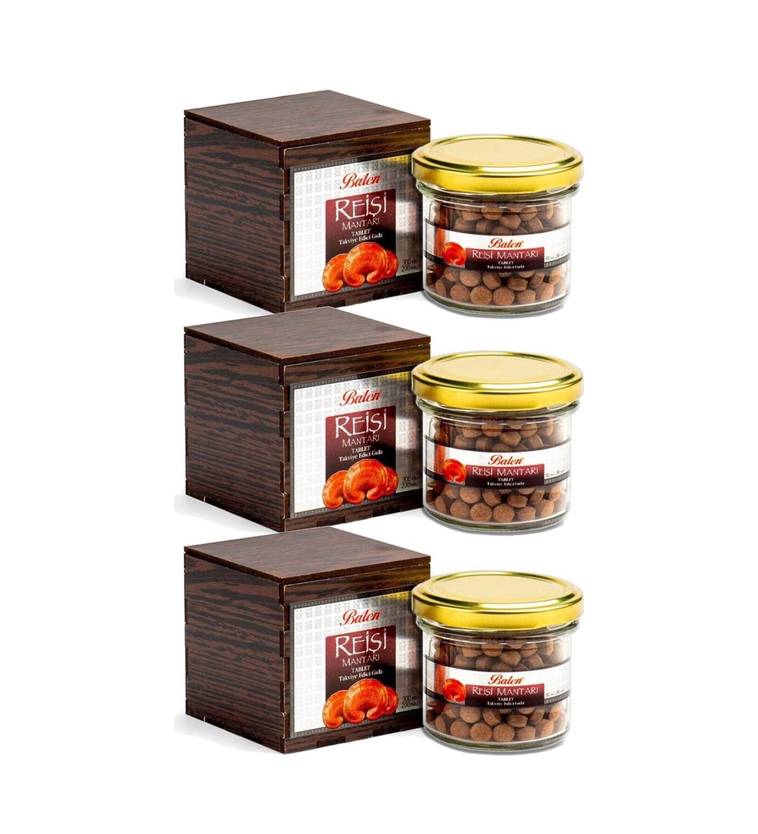 Balen Reishi Mushroom 300mg 200 Tablets 3 Pieces