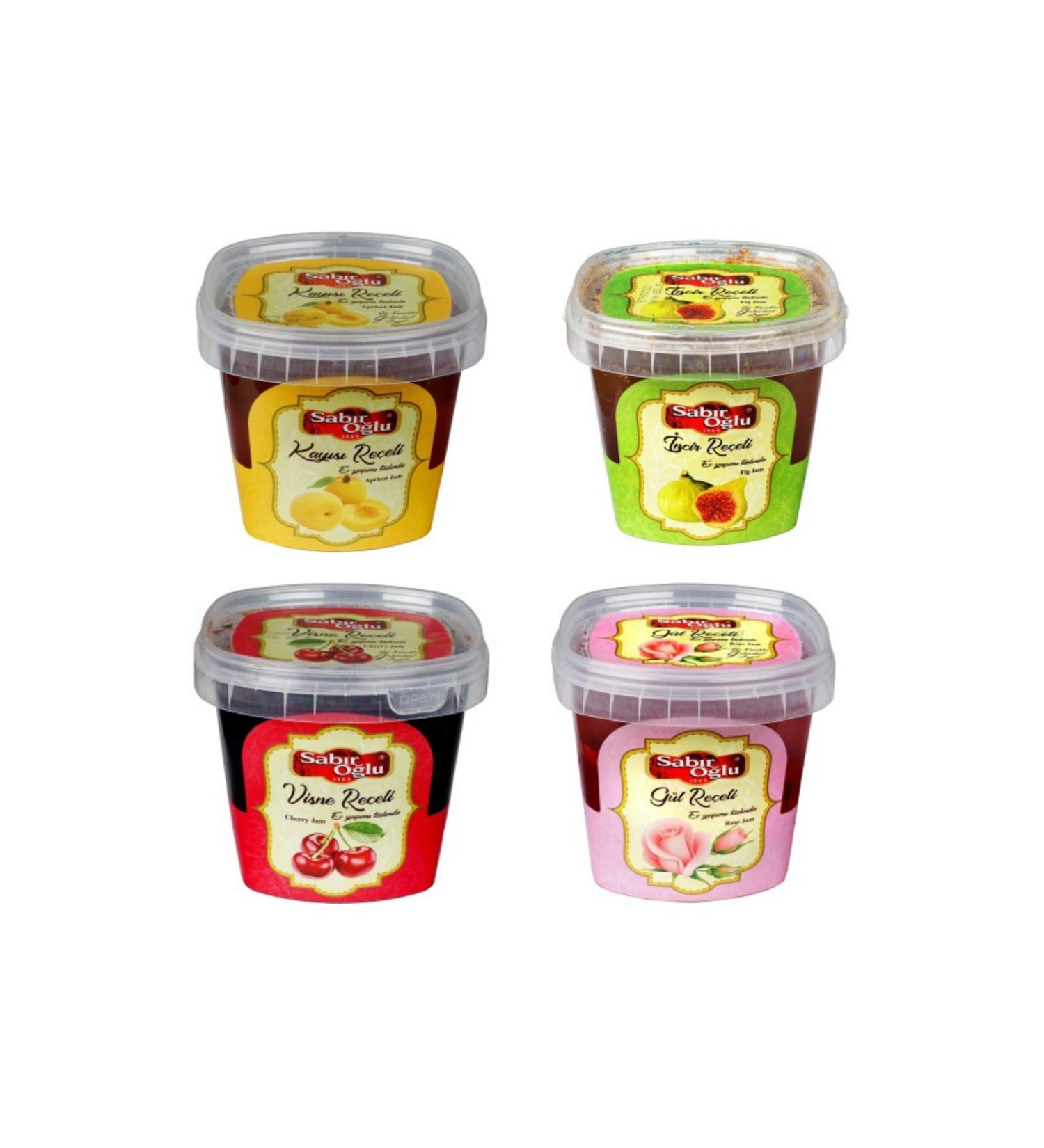 SABIRO LU 800 Gr Plastic Bucket Jam Apricot Fig Cherry Rose