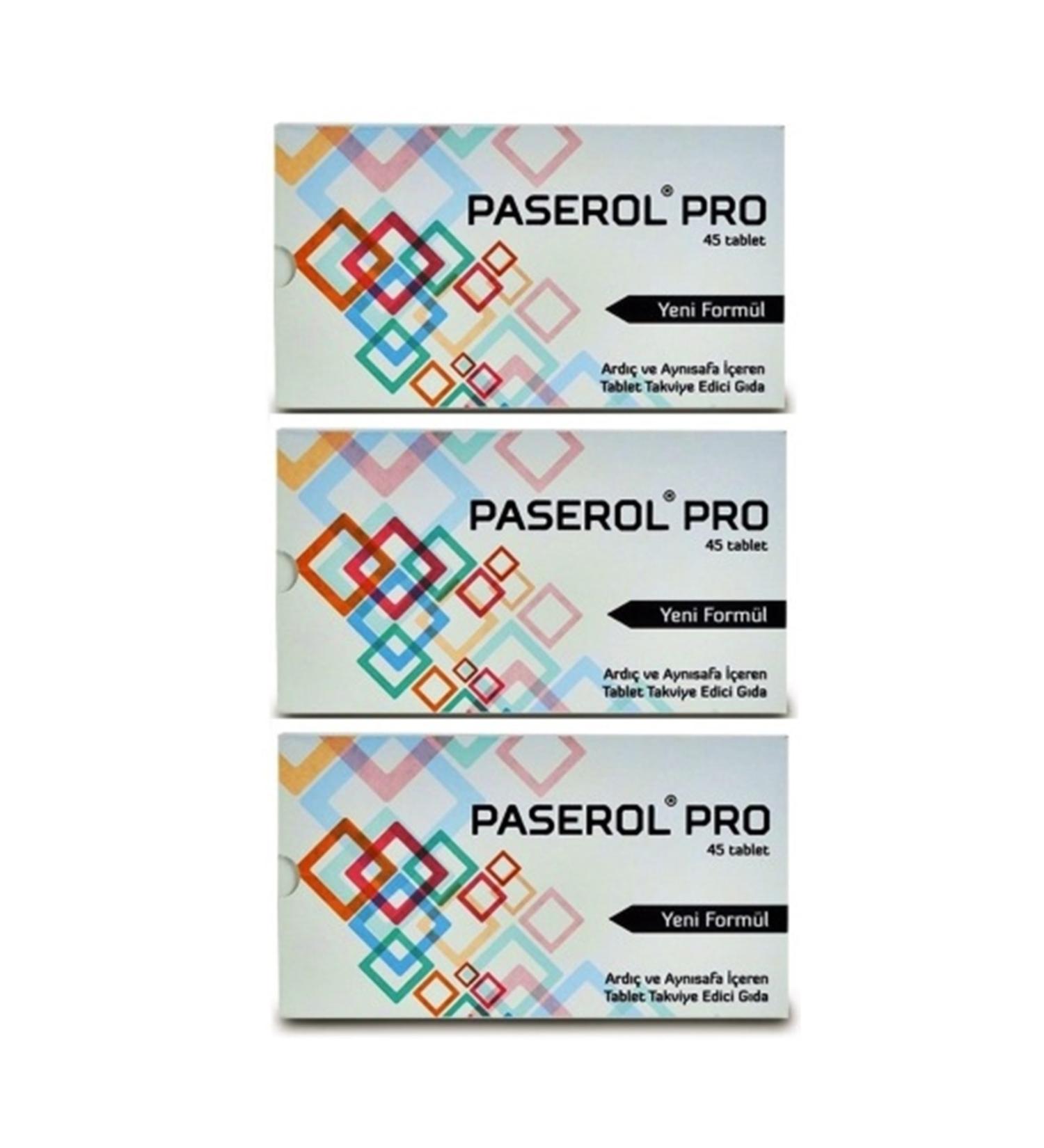 Ero lu la Paserol Pro 45 Tablets New Formula More Powerful 3 Pieces