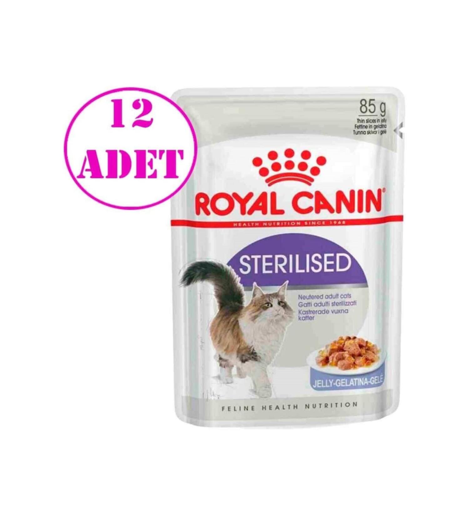 Royal Canin Sterilized Jelly Wet Cat Food 85 Gr 12 Pieces