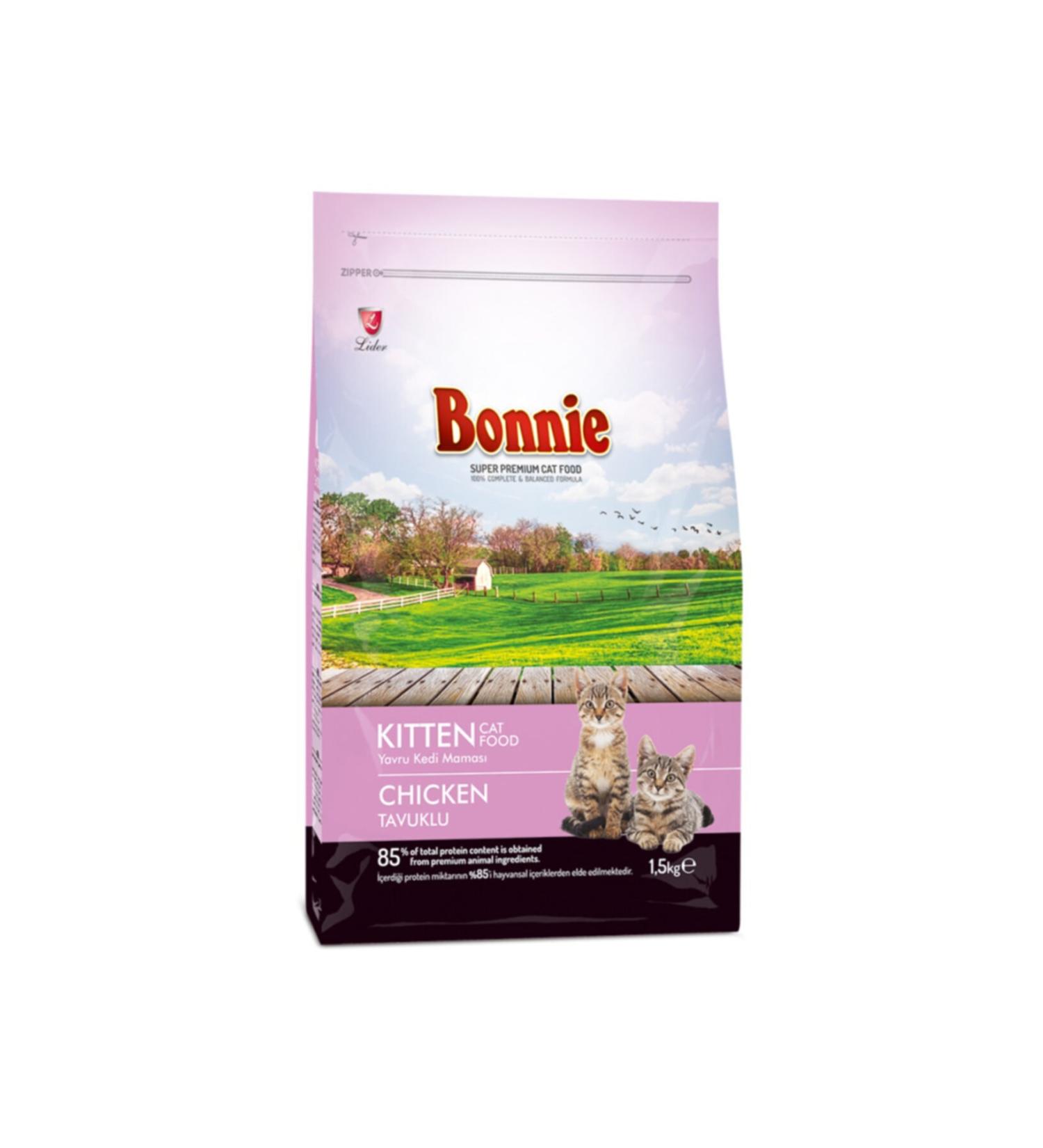 Bonnie Cat Food 1500 gr Chicken 8 Packs