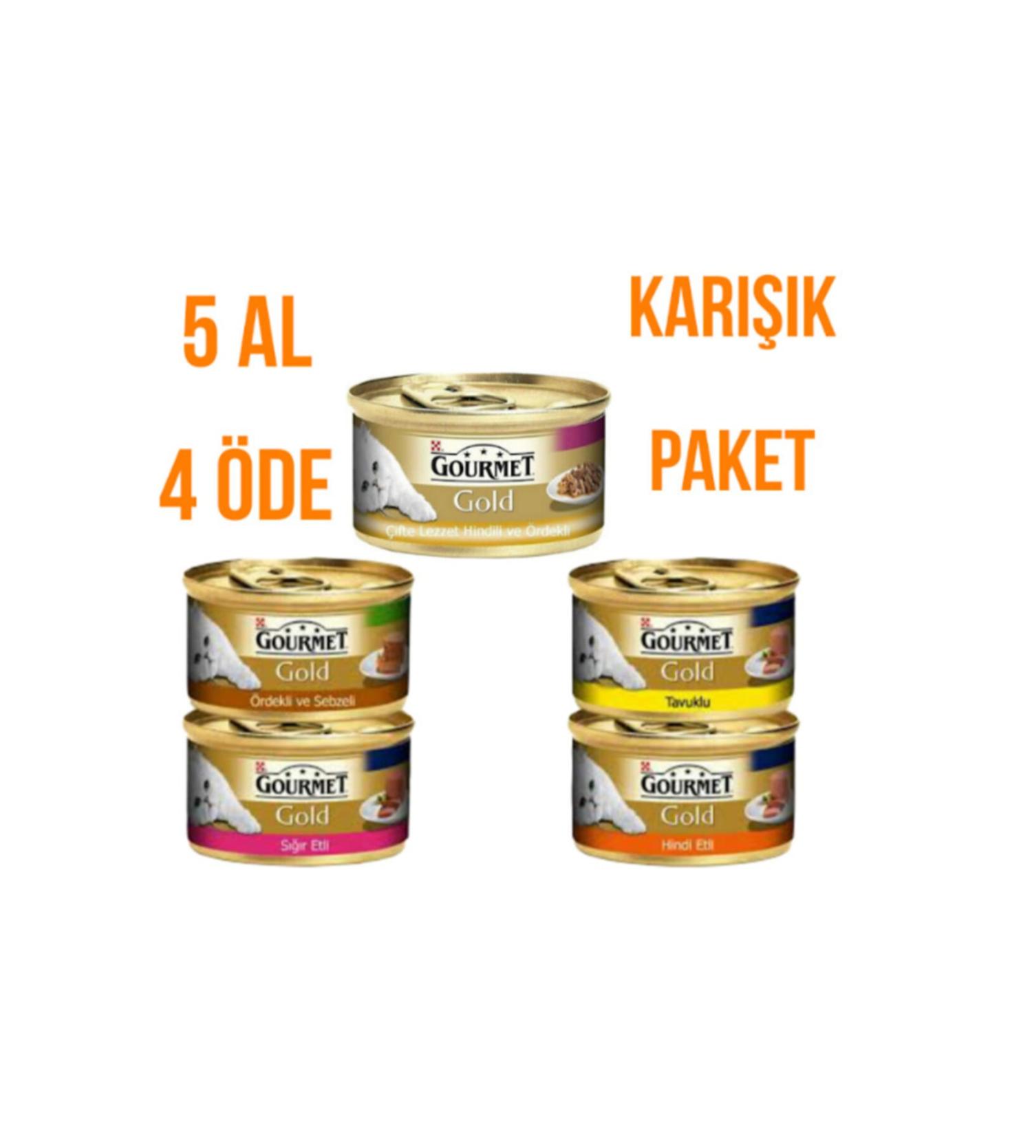 Gourmet Gold Canned Cat Food 85gr Buy 5 Pay 4 (mixed package)