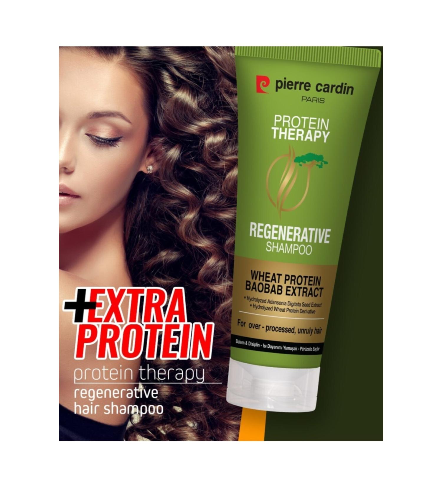 Pierre Cardin Protein Therapy Baobab Extract Wheat Protein Revitalizing Hair Care Shampoo 250 Ml