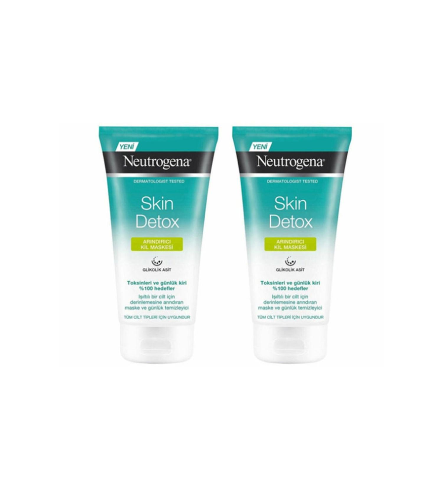 Neutrogena Skin Detox Purifying Clay Mask 150 Ml | 2 Pieces