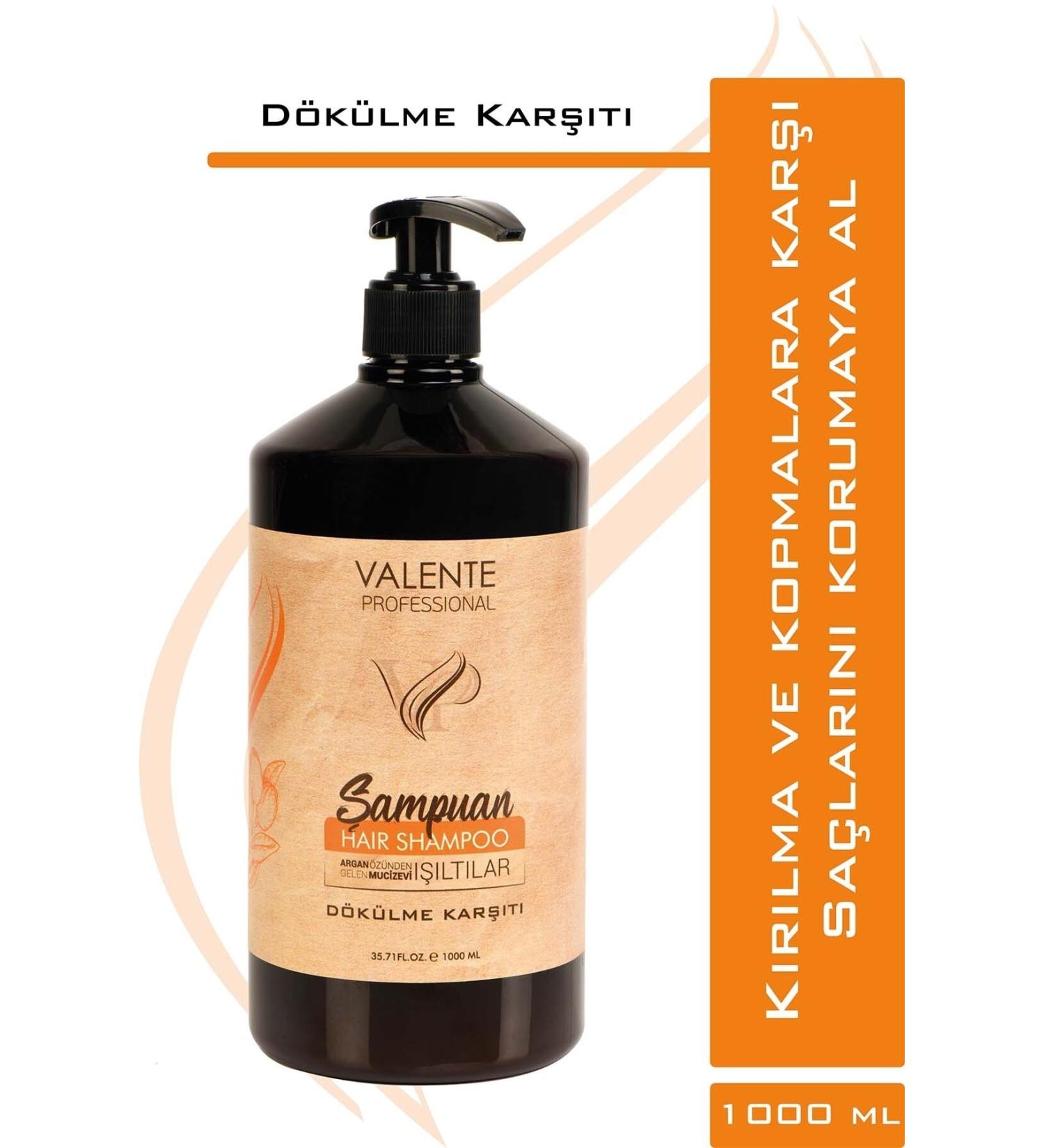 Valente Professional Anti-Hair Loss Shampoo (ARGAN EXTRACT) 1000ml