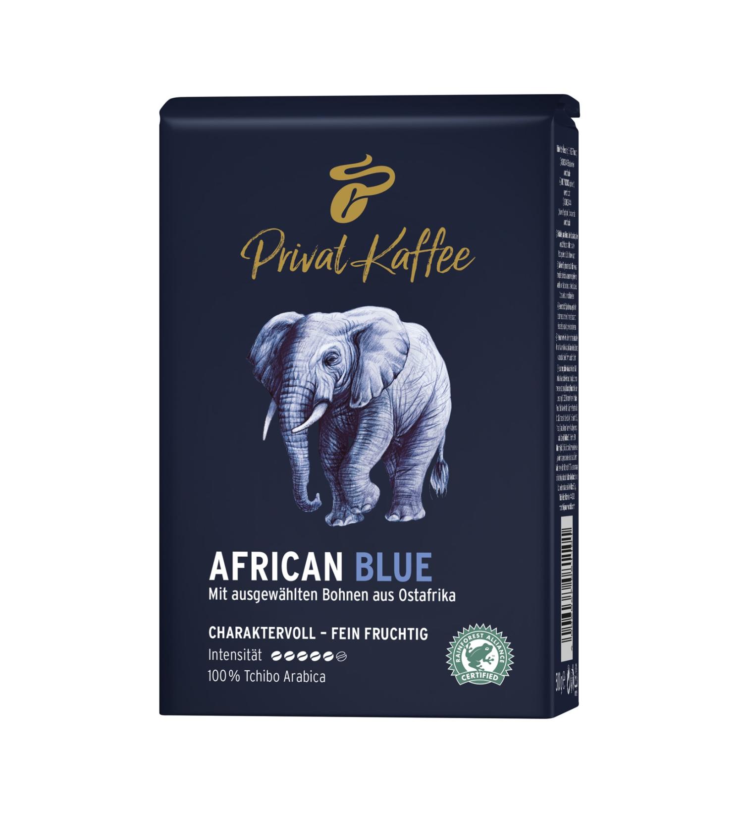 Tchibo Privat Kaffee African Blue Coffee Beans 500 g - Buy Online on GoSupps.com