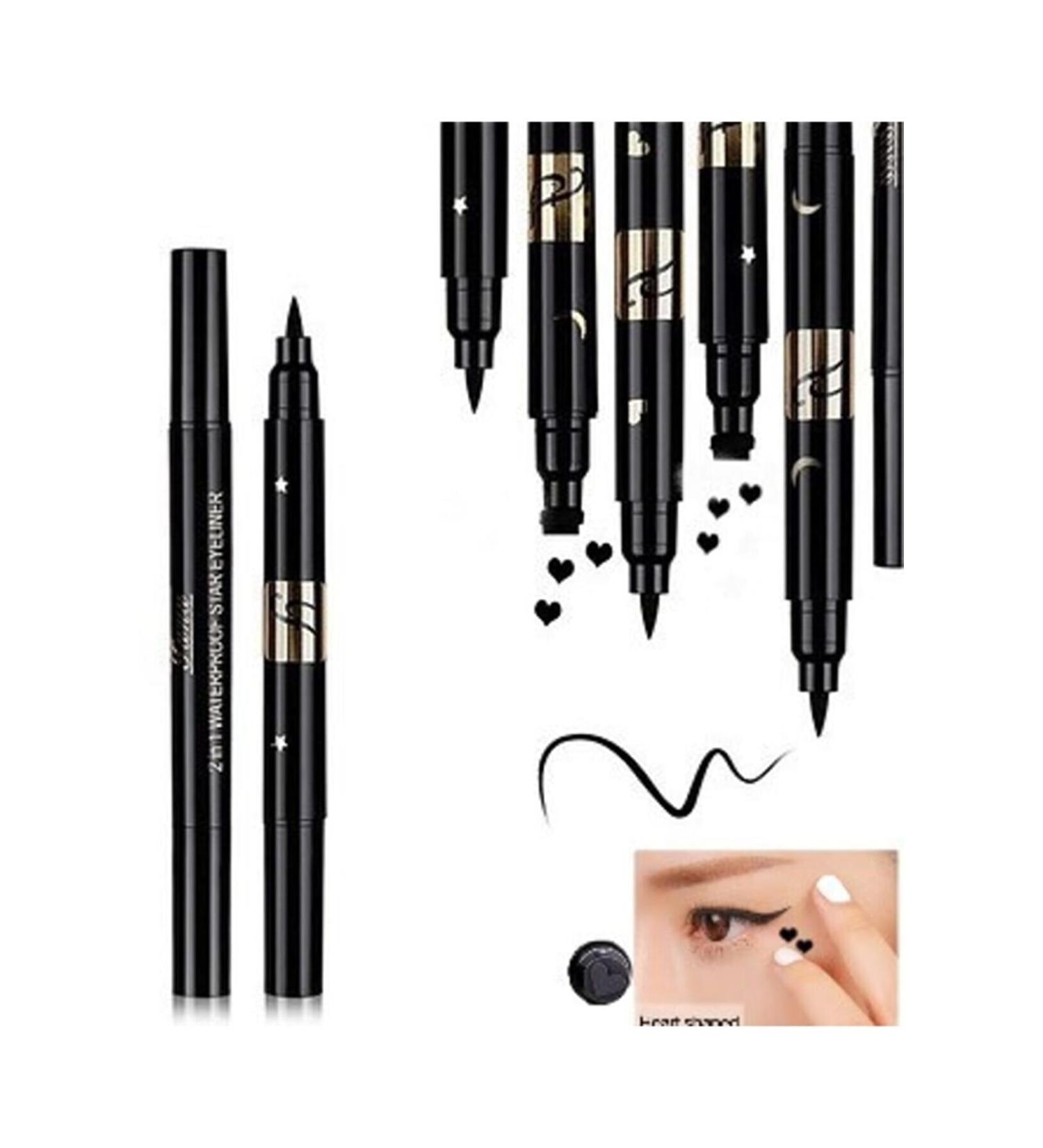 HaLVeY Double Sided Heart and Star Patterned Pencil Eyeliner 2 Pieces