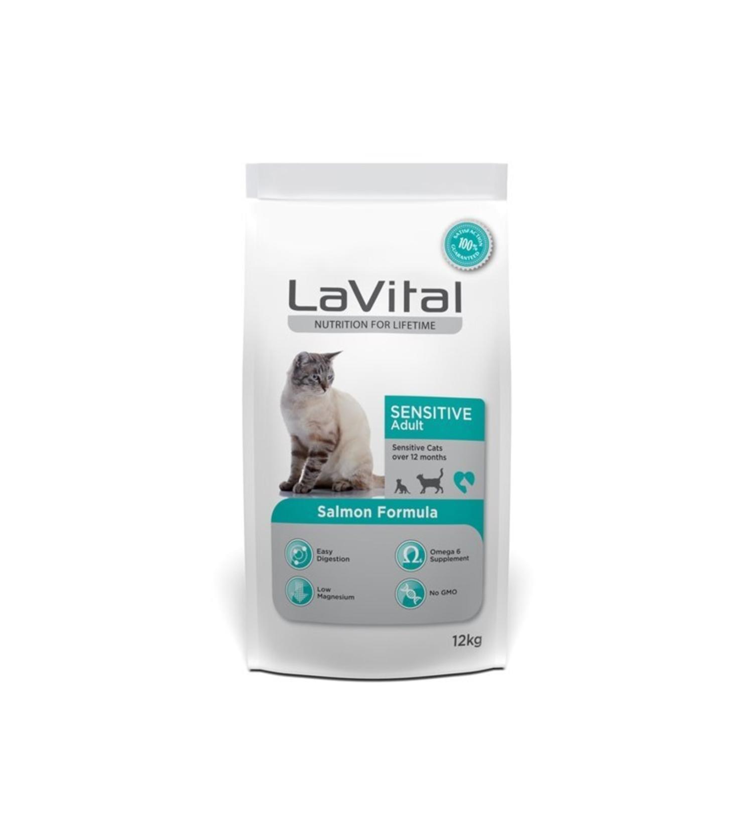 La Vital Sensitive Adult Cat Food with Salmon 12 kg