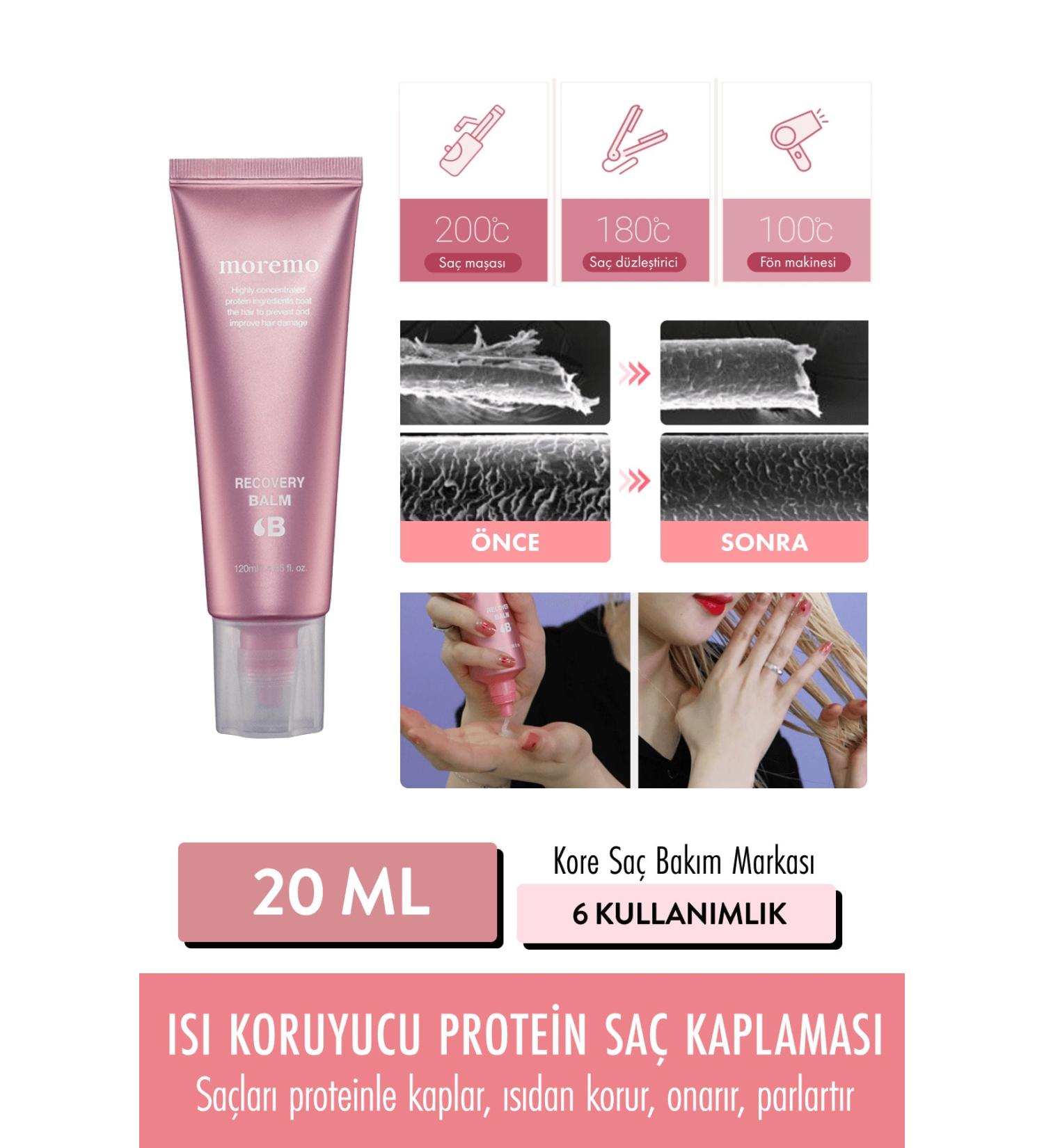 Moremo mini Size Recovery Balm B (KORENDY) Hair Heat Protection Protein Coating Balm 20ml - Buy Online on GoSupps.com