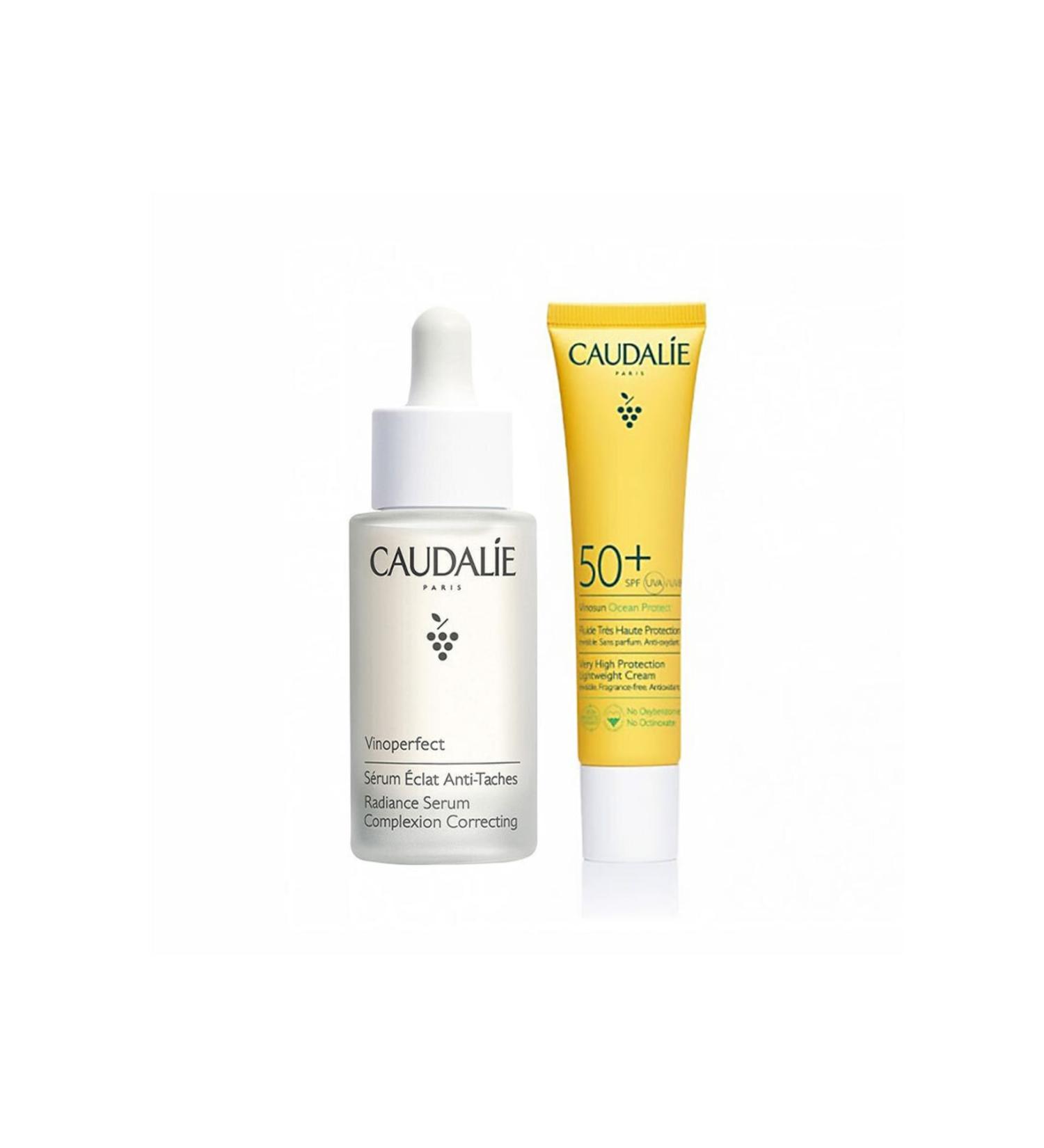 Caudalie Vinoperfect Anti-Spot Brightening Serum 30 Ml + Vinosun Very High Protection Spf 50 Days - Buy Online on GoSupps.com