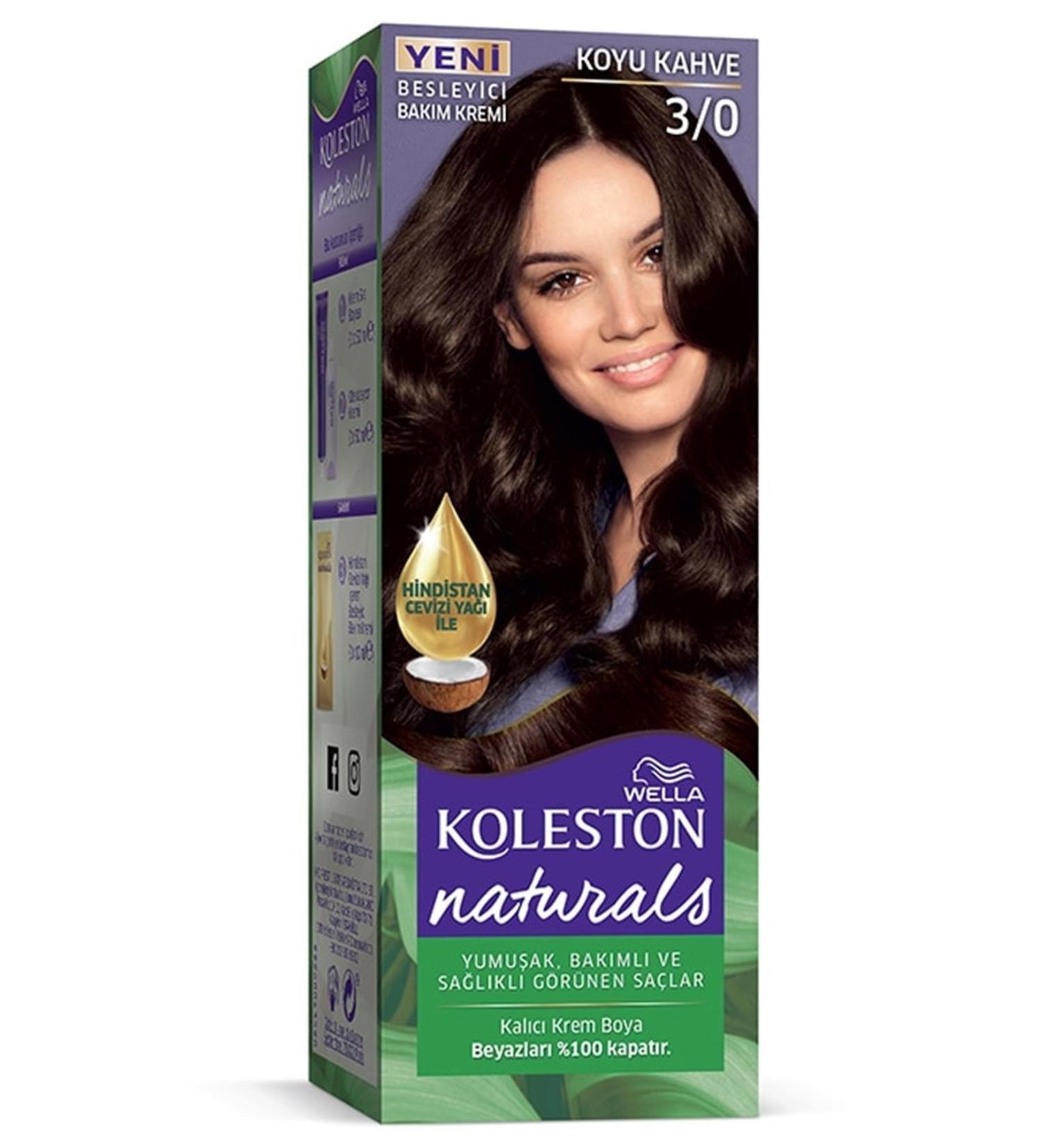 Wella Koleston Naturals Semi Set Dye 3/0 Dark Brown