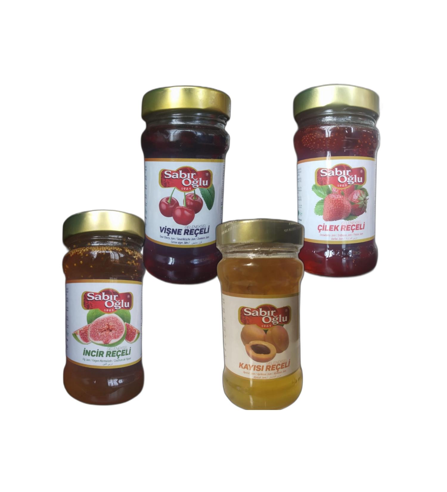 SABIRO LU 4-Piece Jam Pack Strawberry Fig Cherry Apricot
