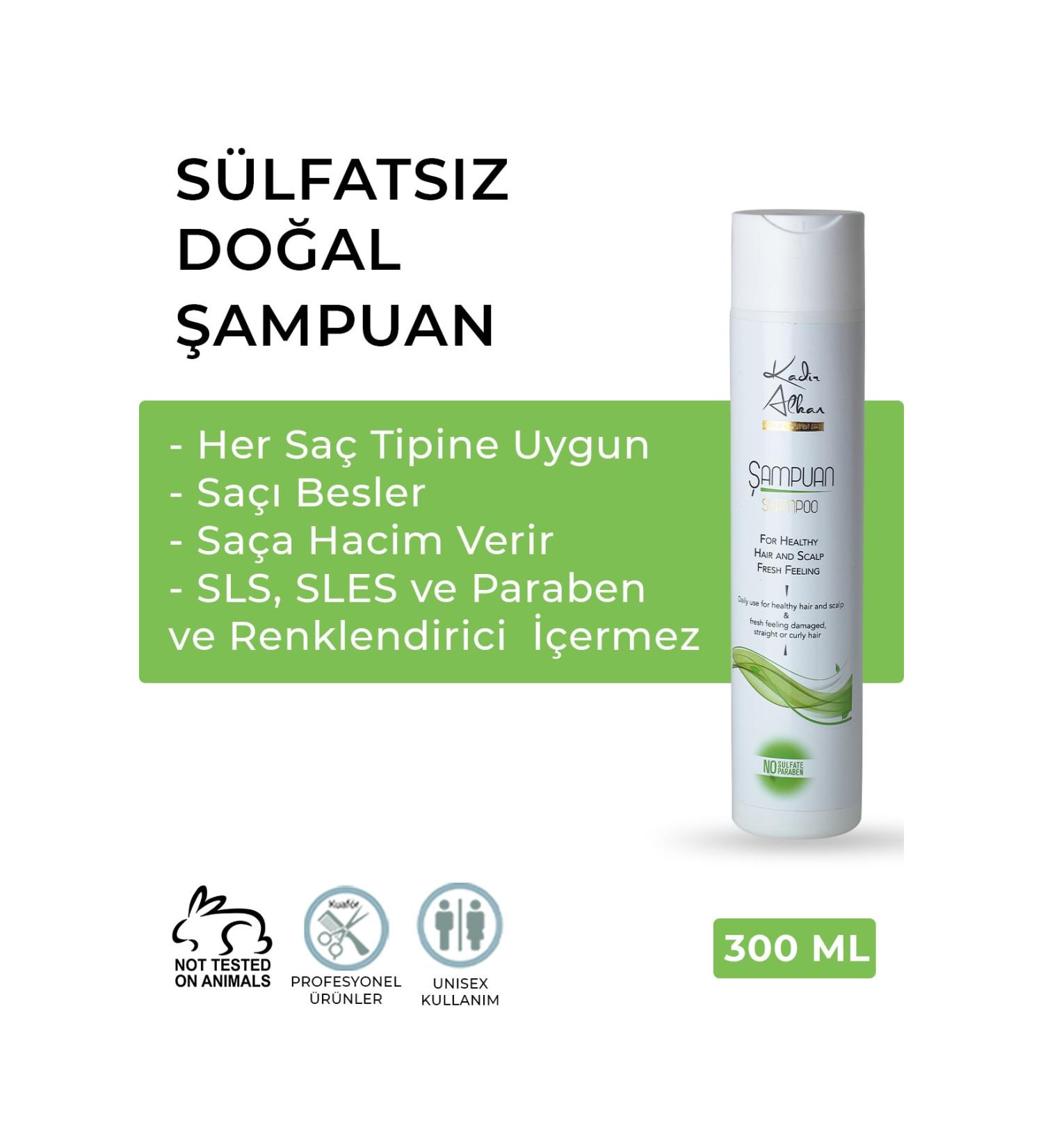Kadir Alkan Sulfate and Paraben Free Shampoo 300 ml