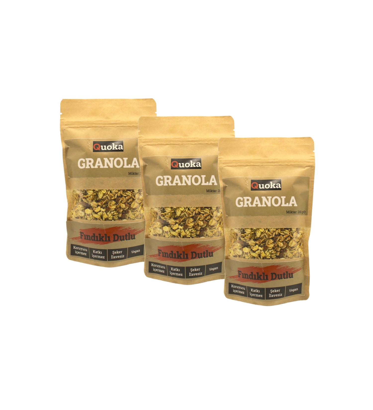 QUOKA Hazelnut Mulberry Granola 3 X 200 Gr