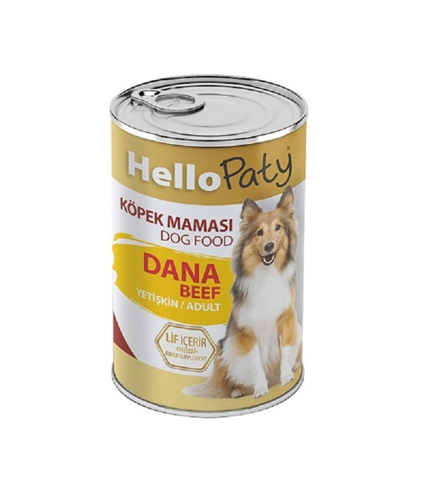 Hello Paty 12 Piece 415 Gr Adult (Beef) Food 12 Pieces Wet Canned Dog Food